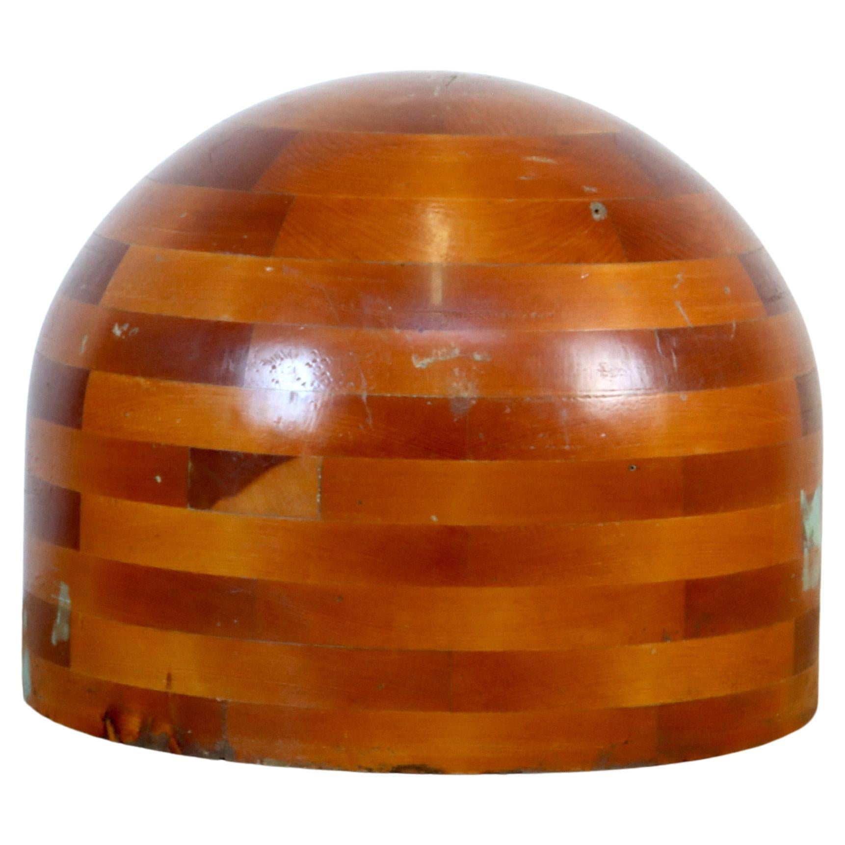 Large Sculptural Wood Dome For Sale