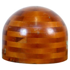 Vintage Large Sculptural Wood Dome