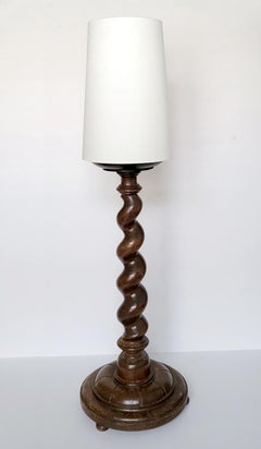 Large Sculptural Wood Table Light 19th Century