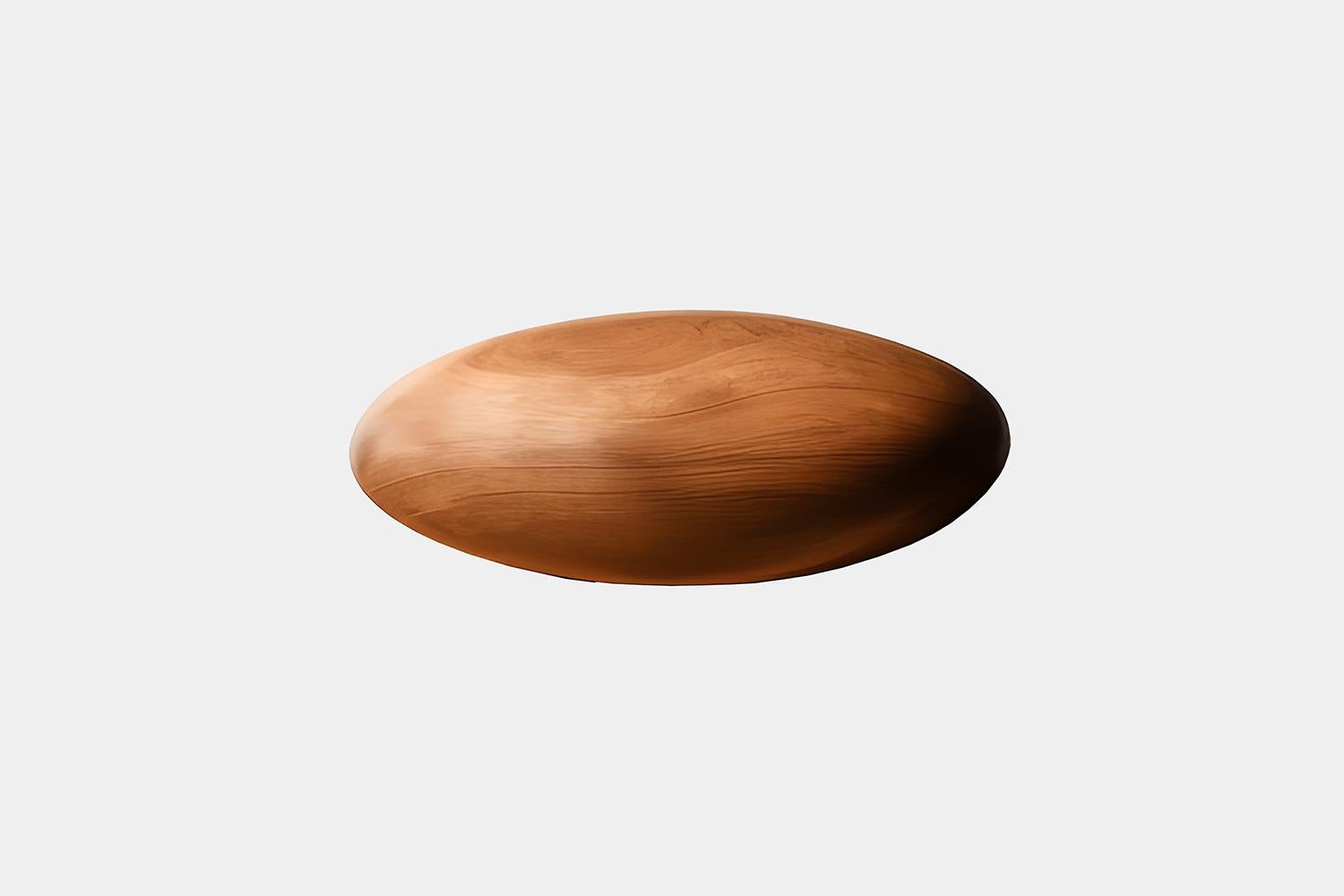 Mid-Century Modern Large Sculptural Wooden Pebble Accent, Sereno by Joel Escalona For Sale