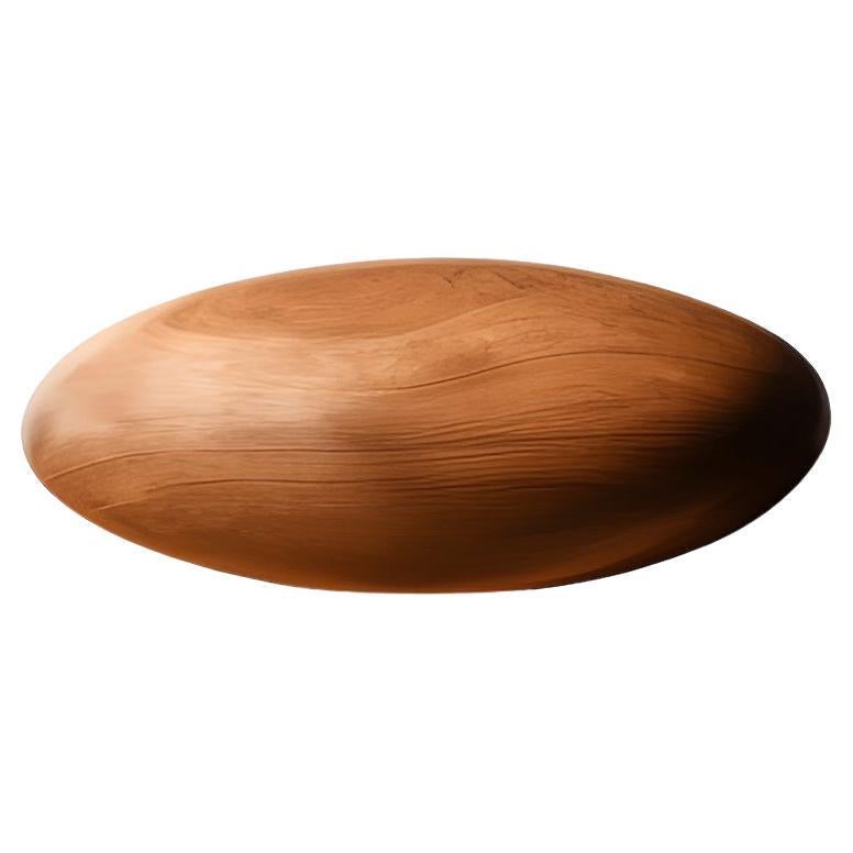 Large Sculptural Wooden Pebble Accent, Sereno by Joel Escalona For Sale