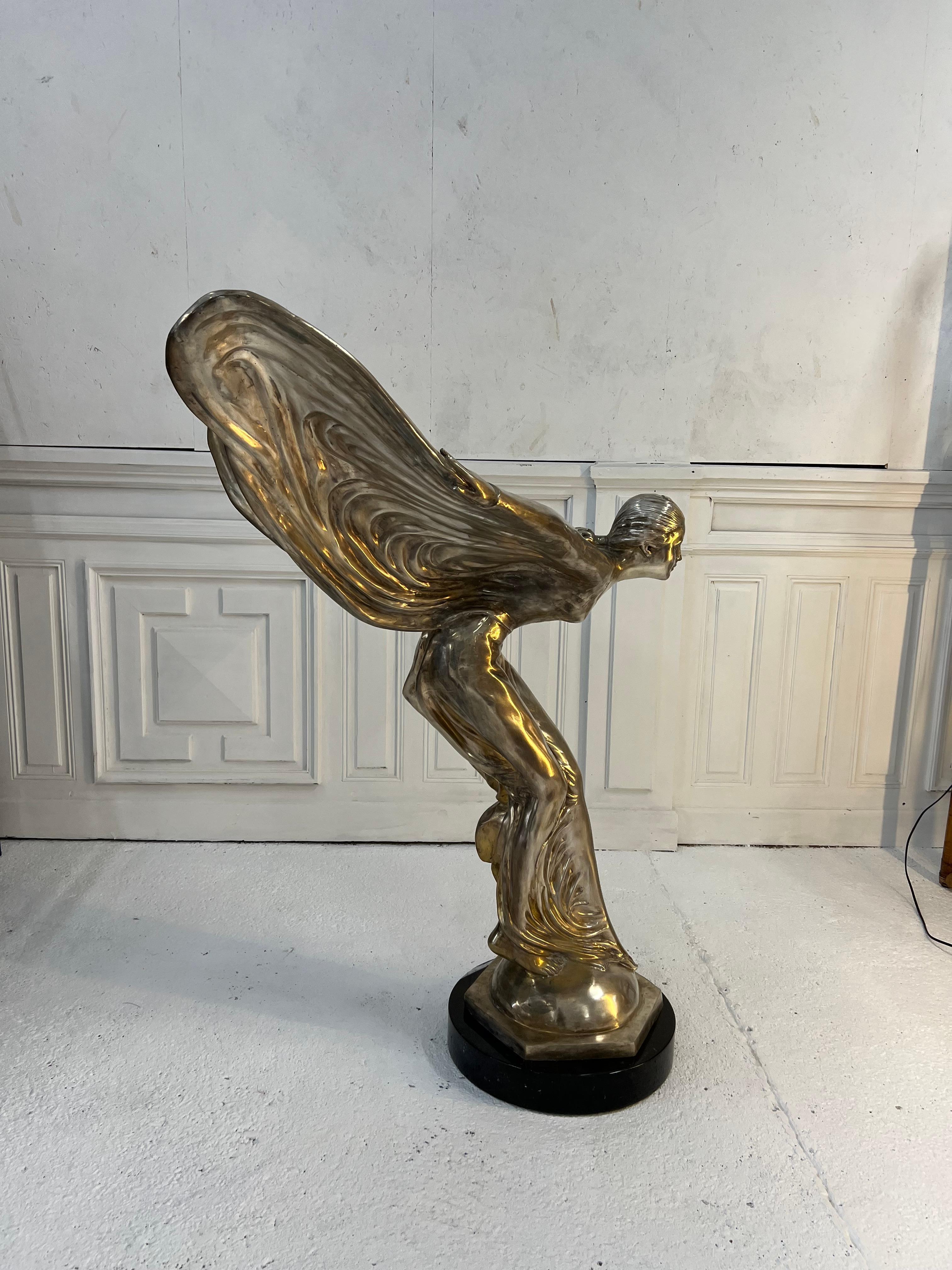 Large Sculpture Bronze Rolls Royce, Spirit of Extasy For Sale 2