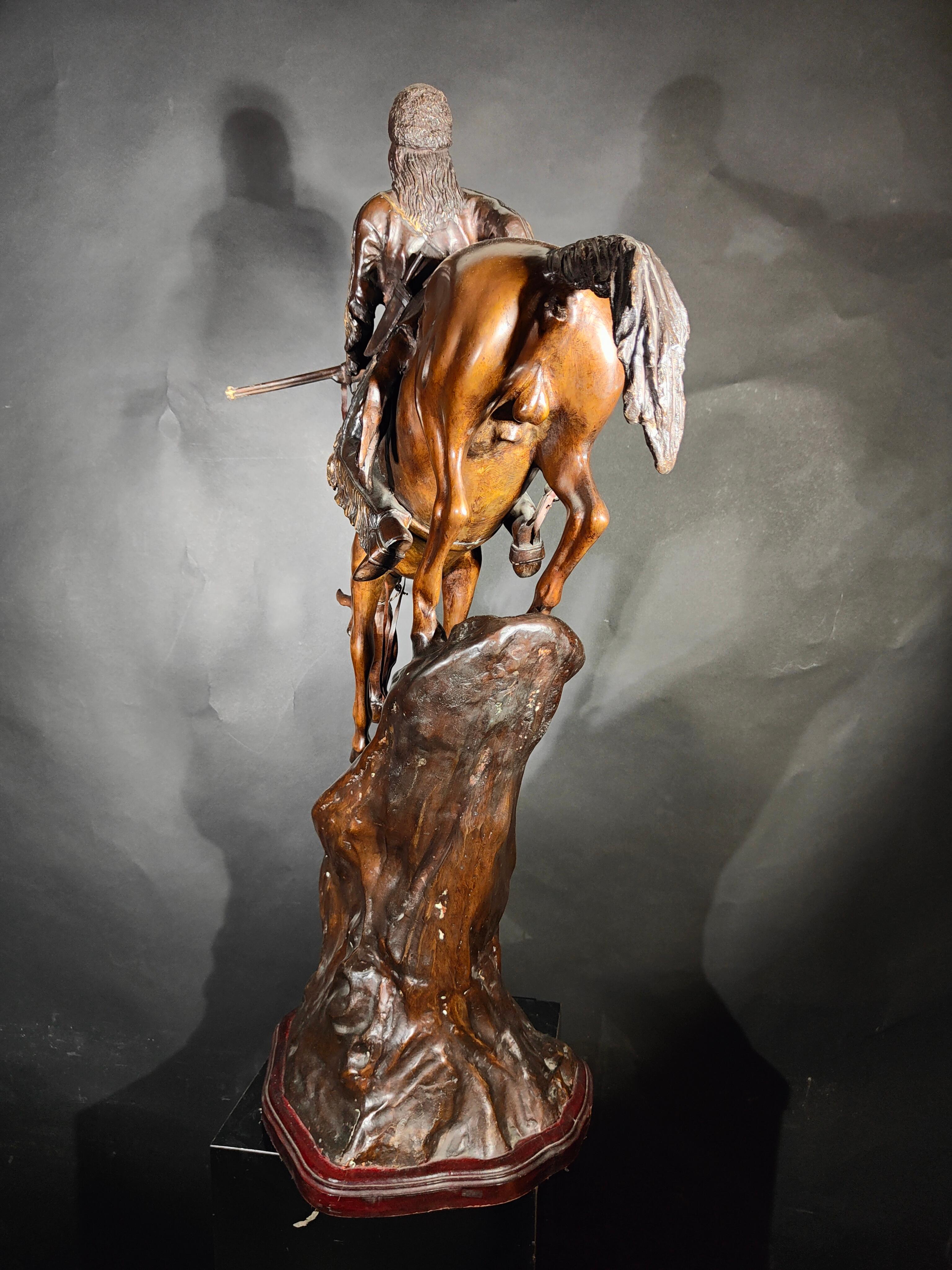 Milieu du XXe siècle Grande sculpture de Frederic Remington en vente