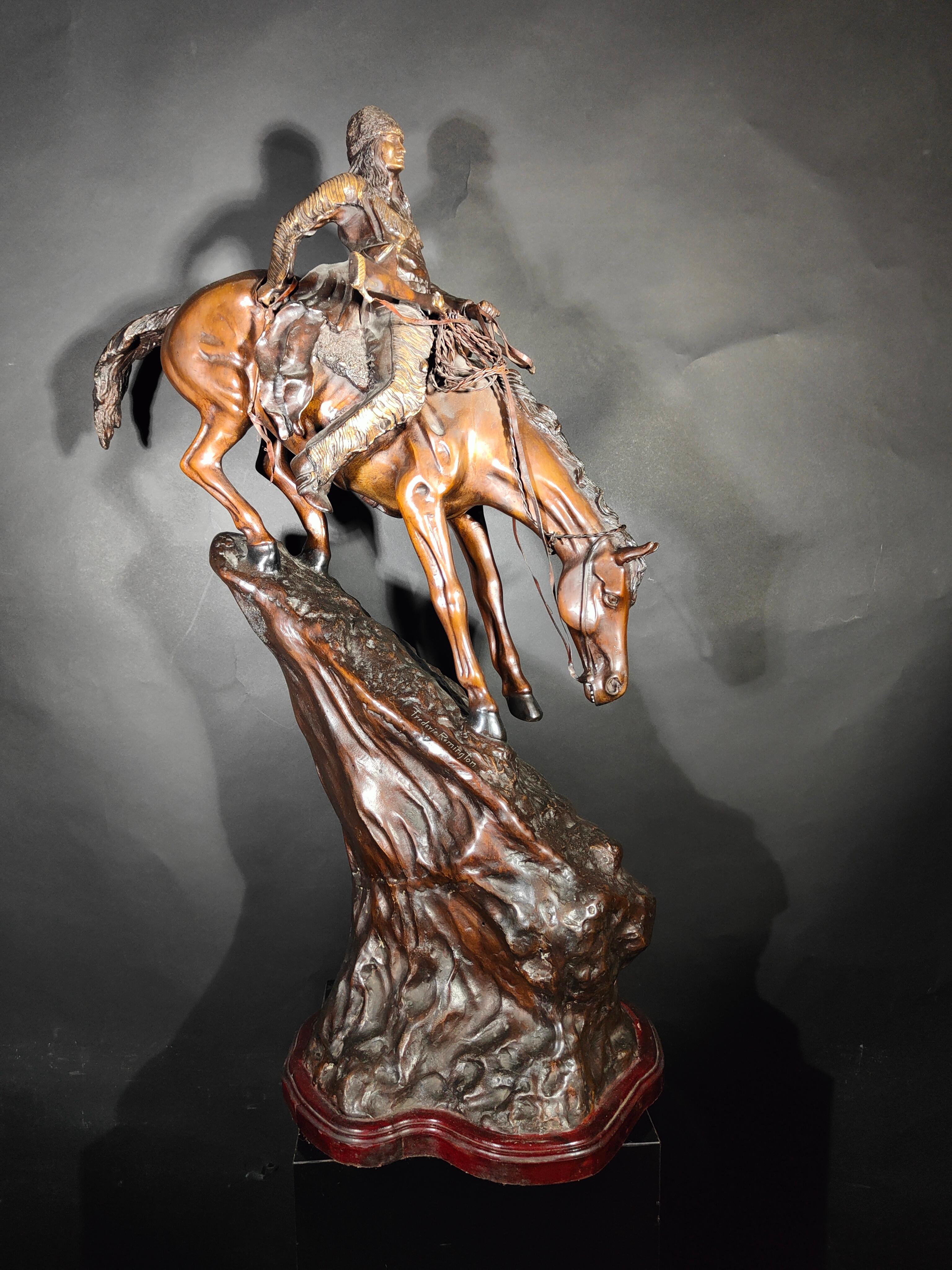 Bronze Grande sculpture de Frederic Remington en vente