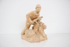 Large Sculpture Designer Bedřich Neužil, Soldiers, circa 1950