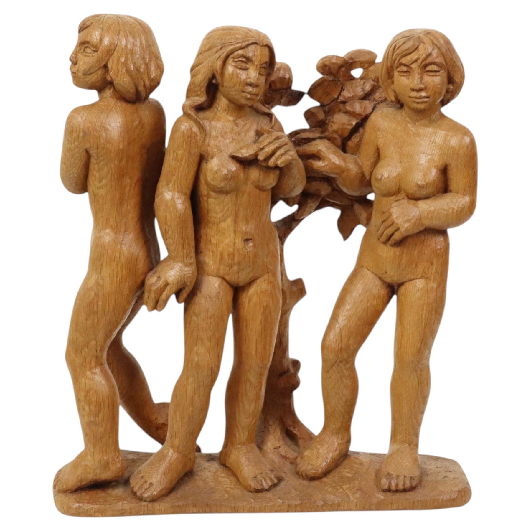 Large Sculpture Female Nude Edgard Fonteyne Handmade Art