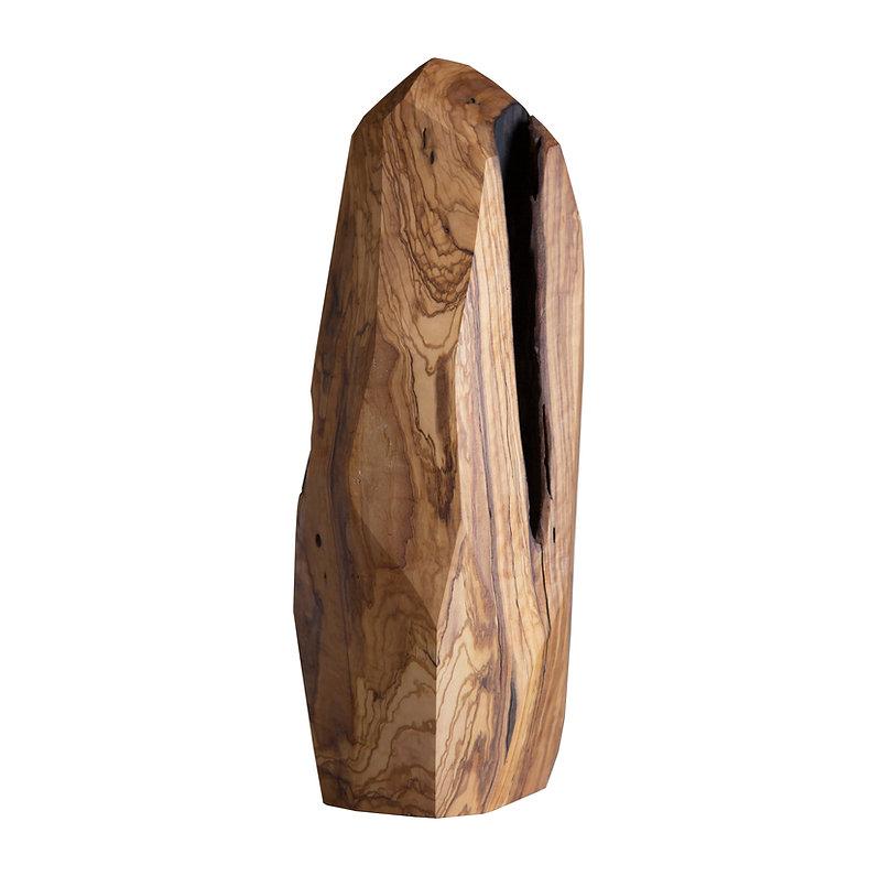 Modern Large Sculpture in Olive Wood by Rectangle Studio