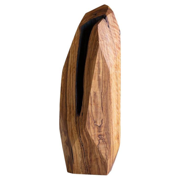 Large Sculpture in Olive Wood by Rectangle Studio