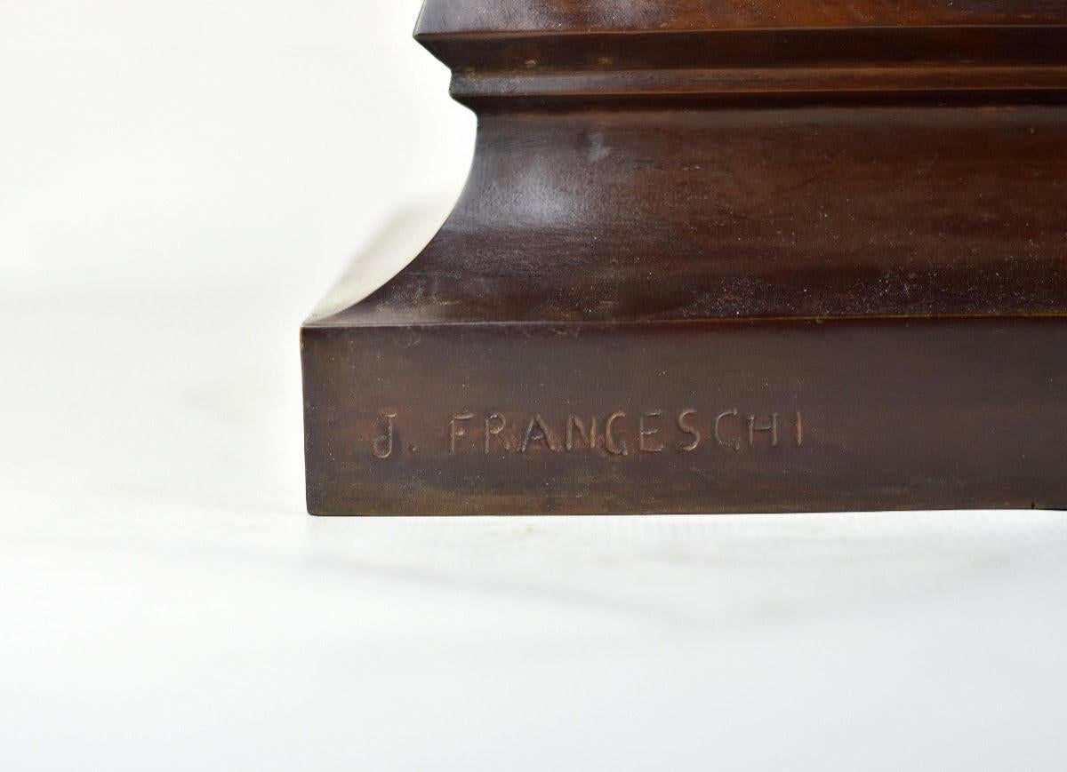 Grande scultura in bronzo patinato di Louis Julien Franceschi, XIX secolo. in vendita 2