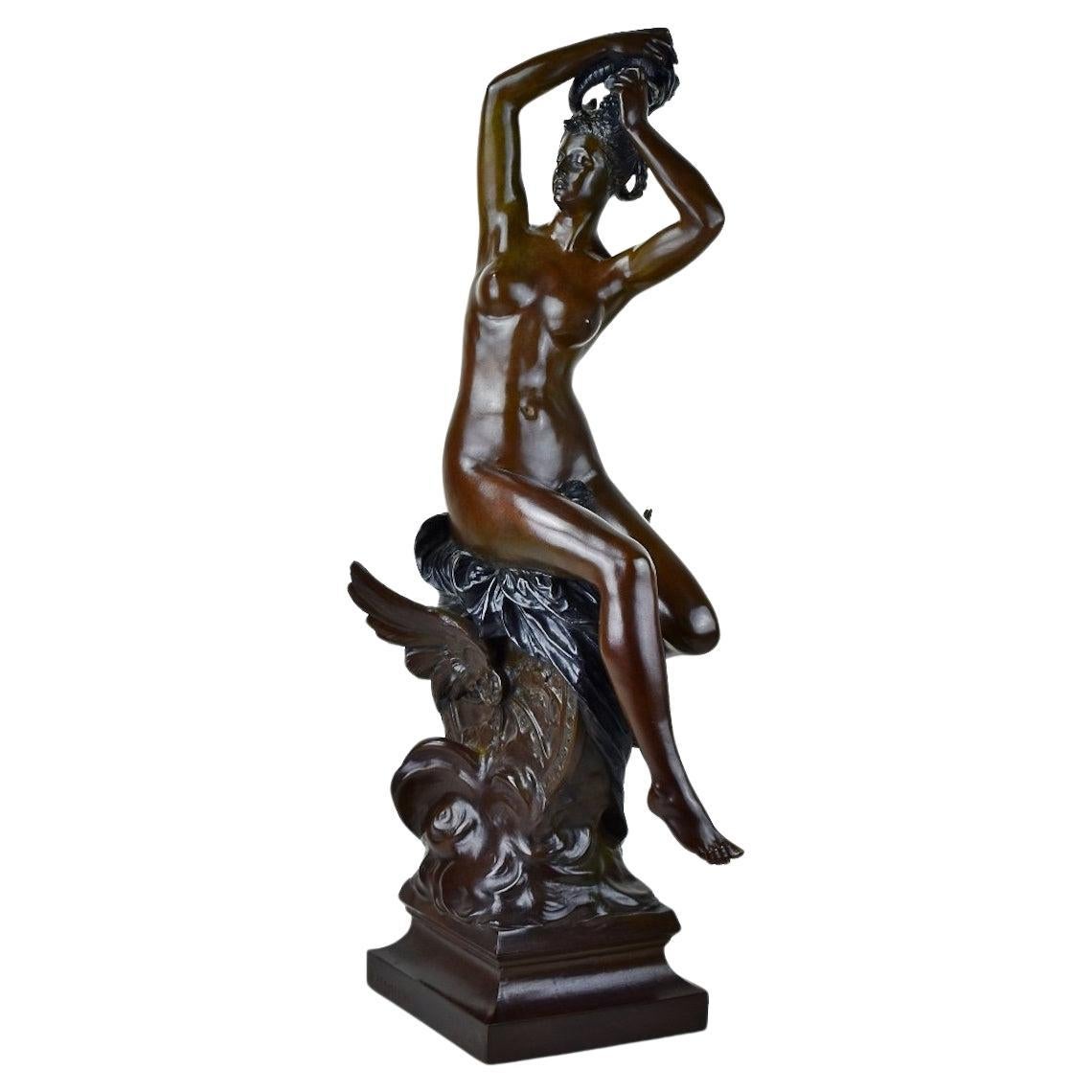 Grande scultura in bronzo patinato di Louis Julien Franceschi, XIX secolo.