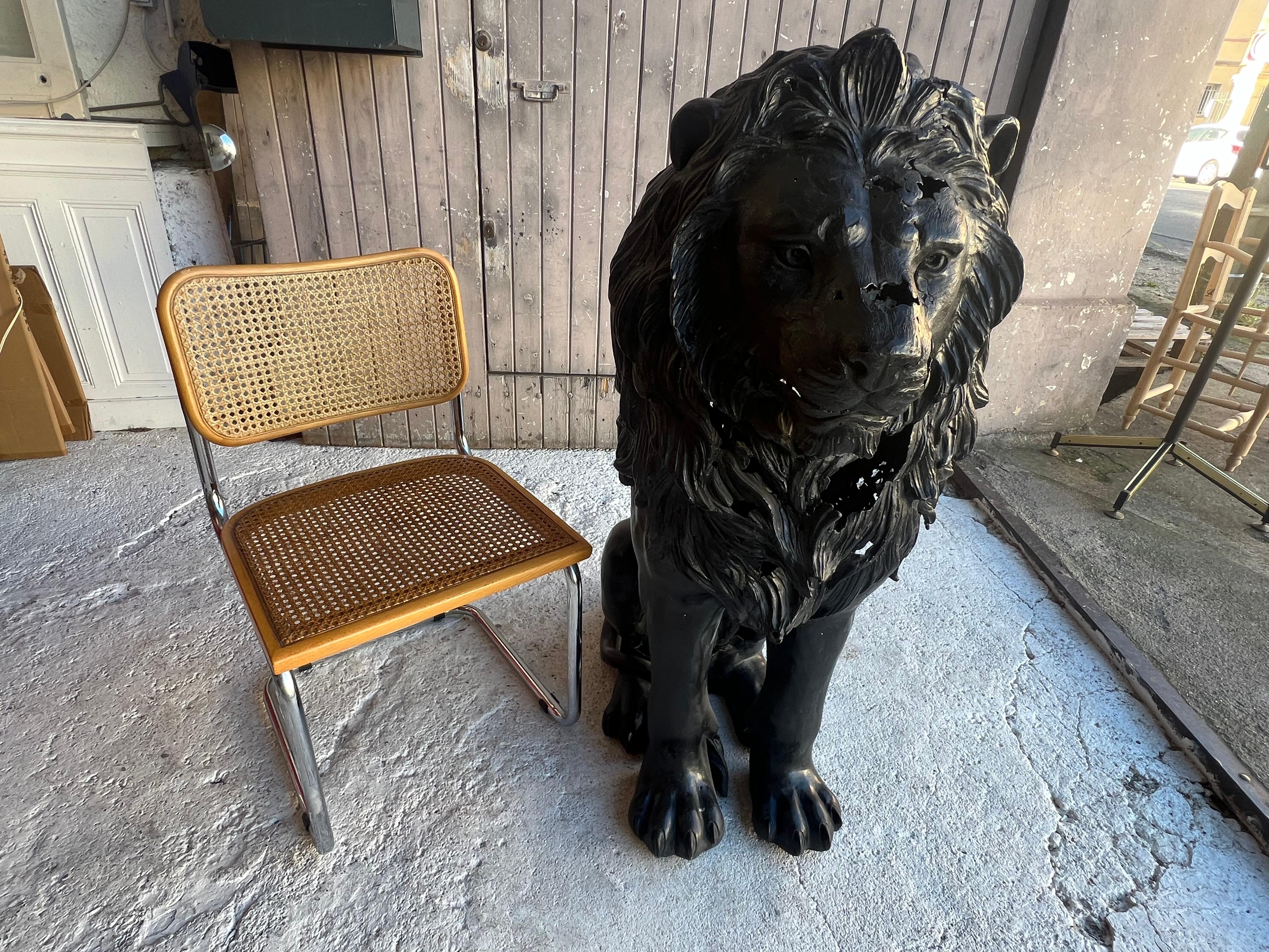 Large  Sculpture of a Bronze Lion , France 1960’s For Sale 5