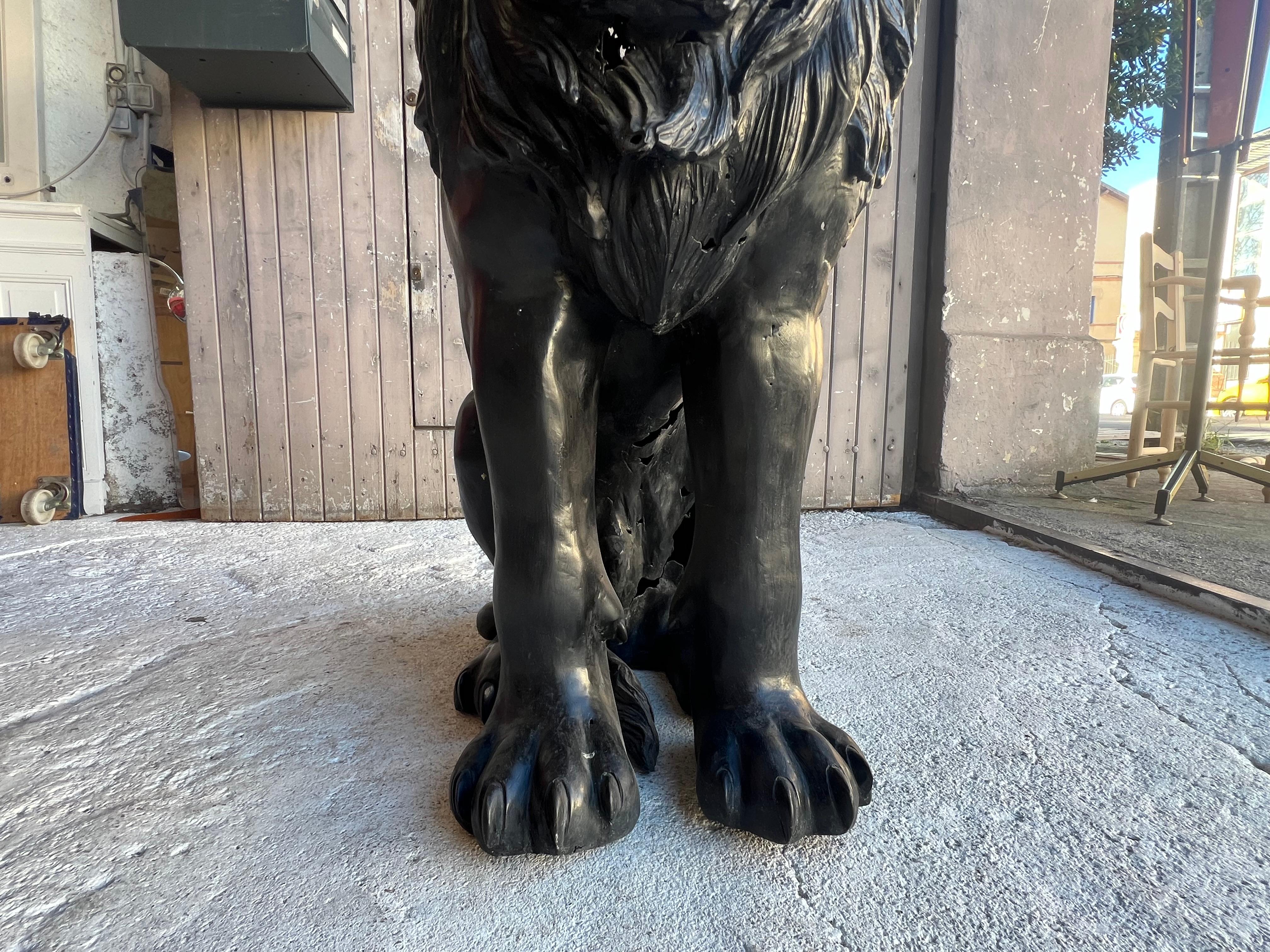Large  Sculpture of a Bronze Lion , France 1960’s For Sale 4