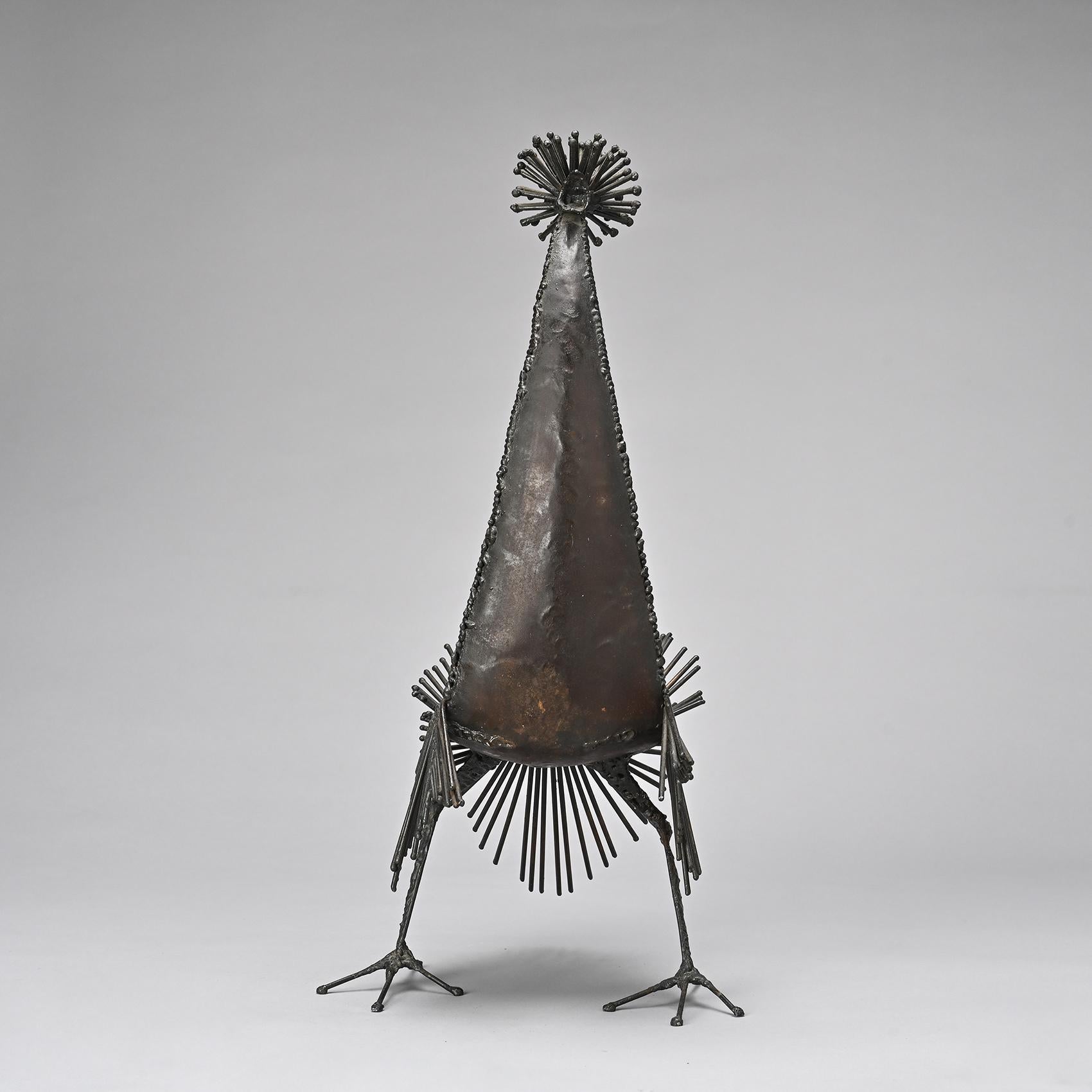 Large zoomorphic sculpture by Michel Anasse, a French ceramist, painter, and celebrated sculptor known for his dynamic animal-themed works. Based in Vallauris during the mid-20th century, he captivated audiences with his precise depiction of nature