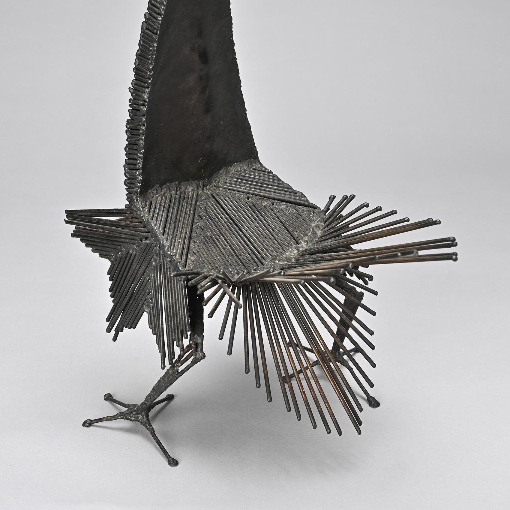 Mid-Century Modern Large Sculpture of a Rooster by Michel Anasse, France circa 1960