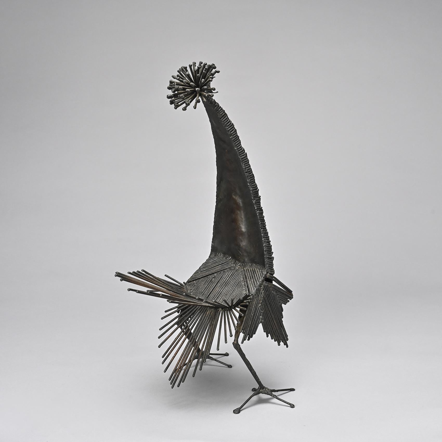 20th Century Large Sculpture of a Rooster by Michel Anasse, France circa 1960