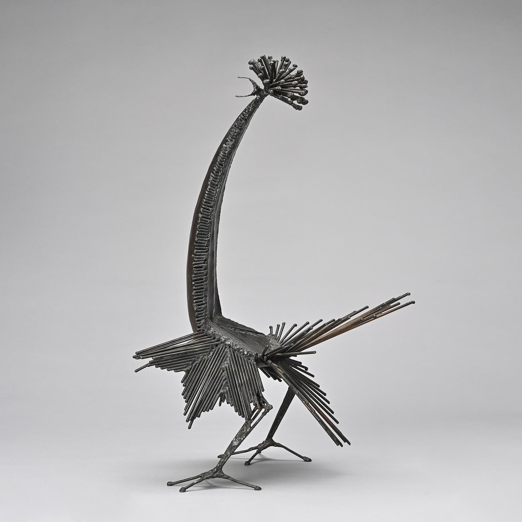 Large Sculpture of a Rooster by Michel Anasse, France circa 1960 1