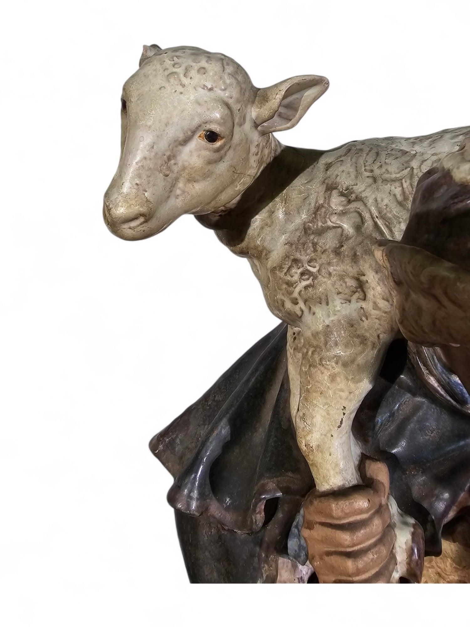Grande scultura di un pastore in vendita 6