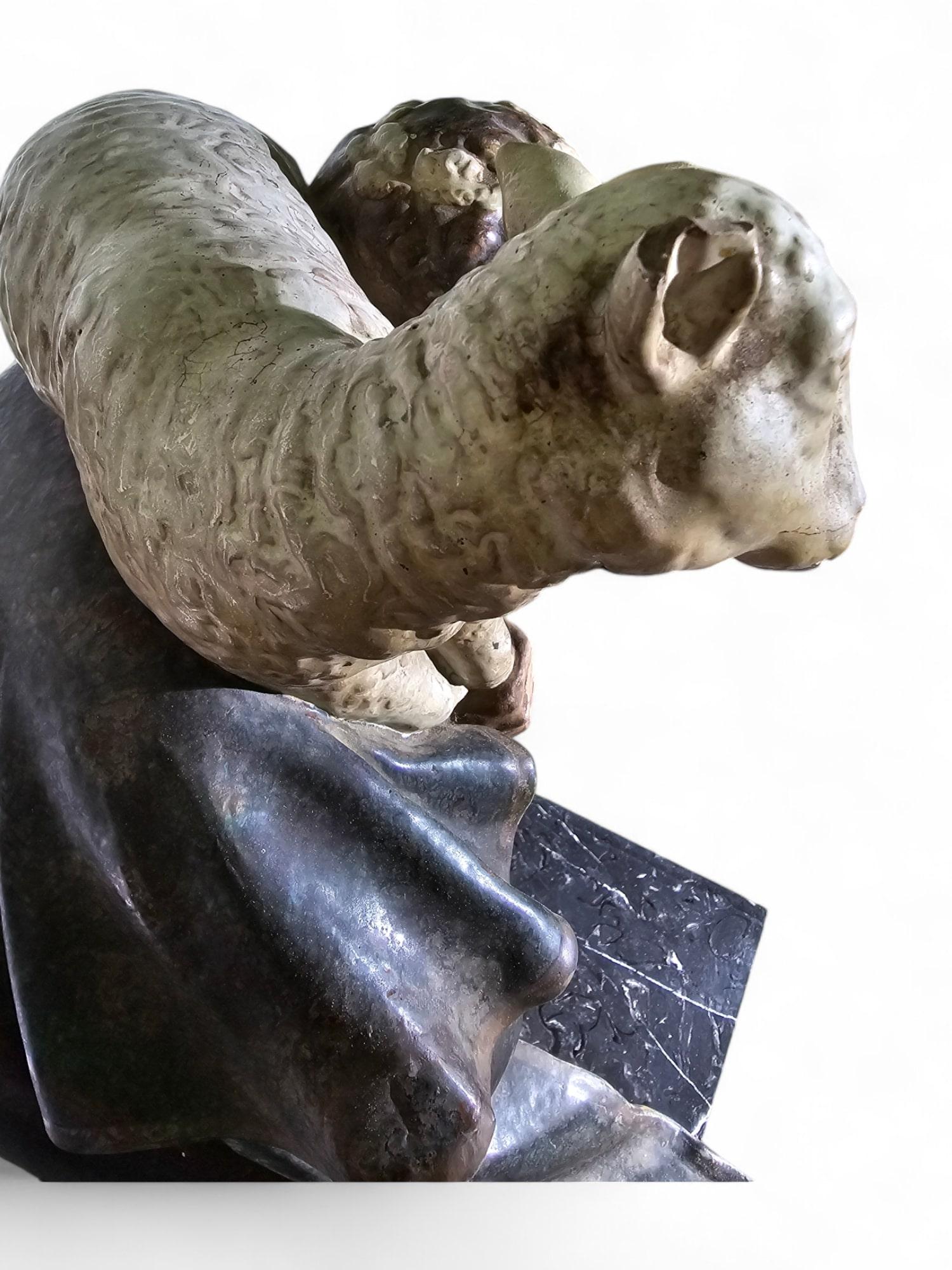 Grande scultura di un pastore in vendita 3