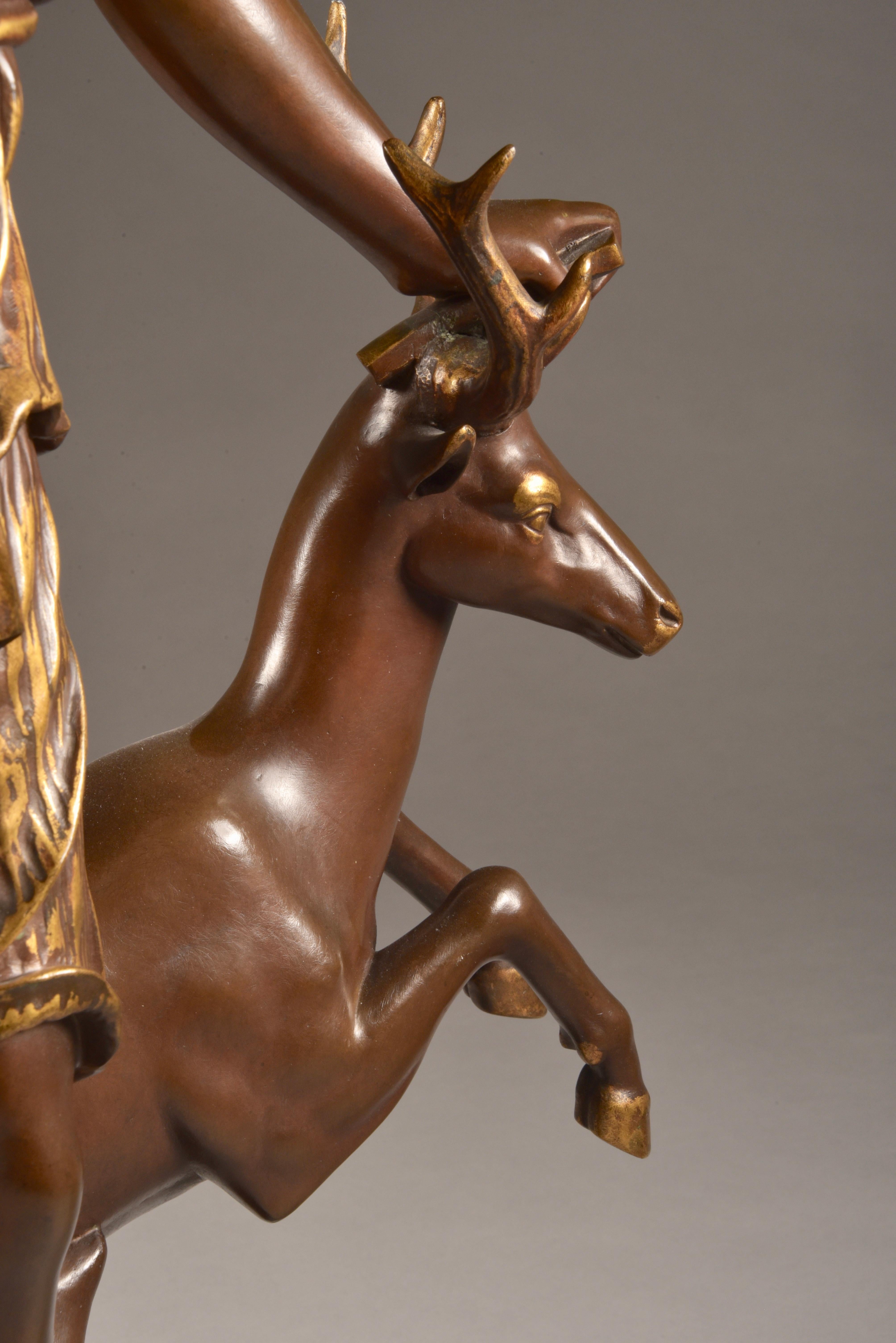 Large Sculpture of Diana the Huntress, F. Barbedienne & A. Collas, 19th Century For Sale 1