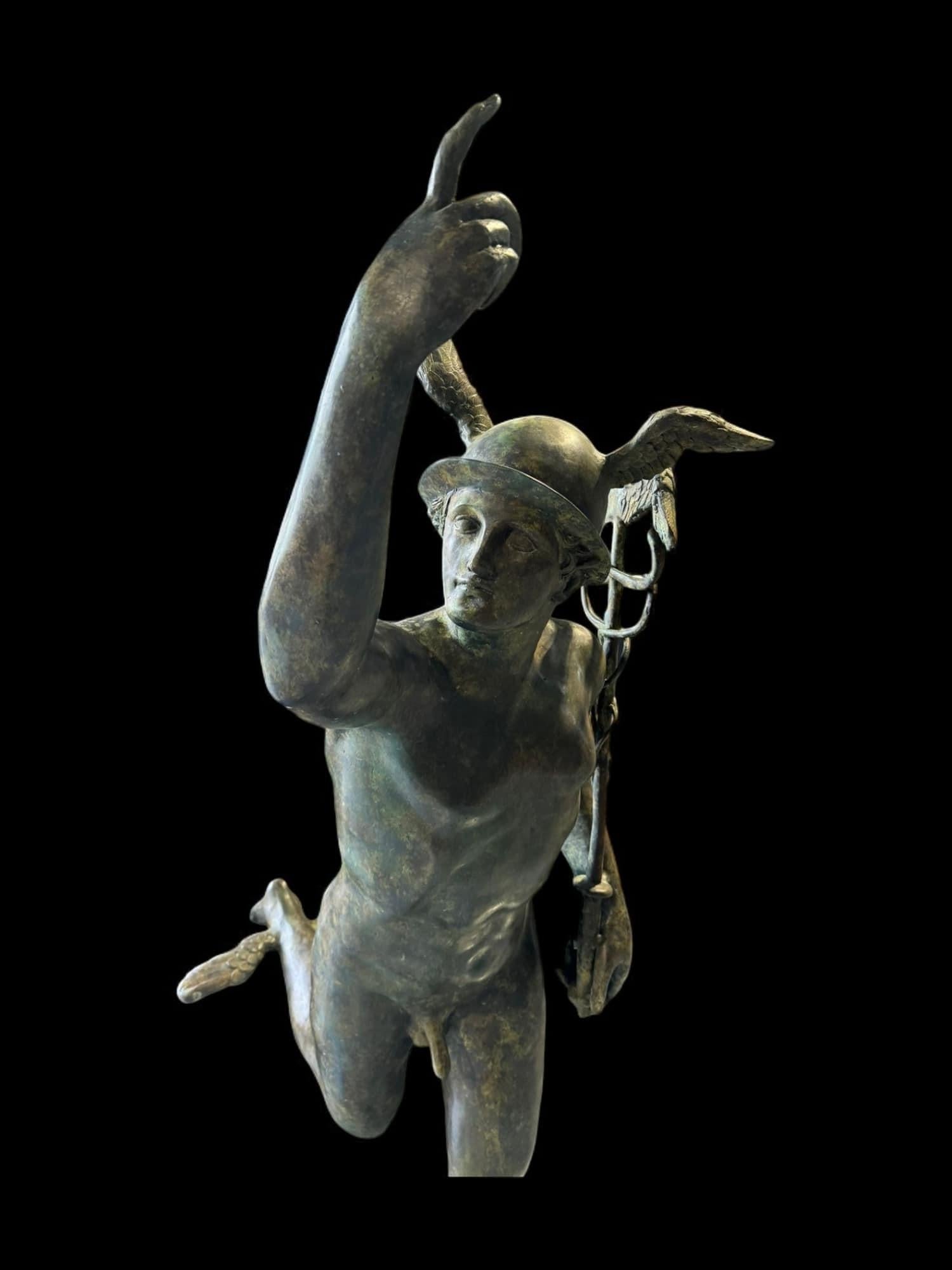 Large Sculpture of Mercury - 190 cm - Roman Style in vendita 5