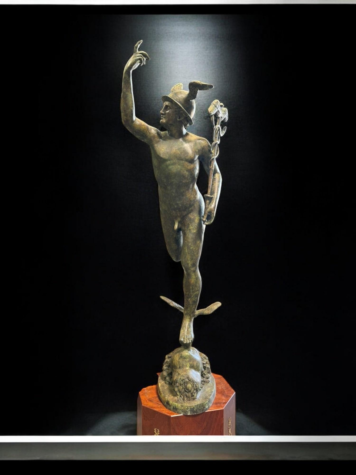 Large Sculpture of Mercury - 190 cm - Roman Style in vendita 7