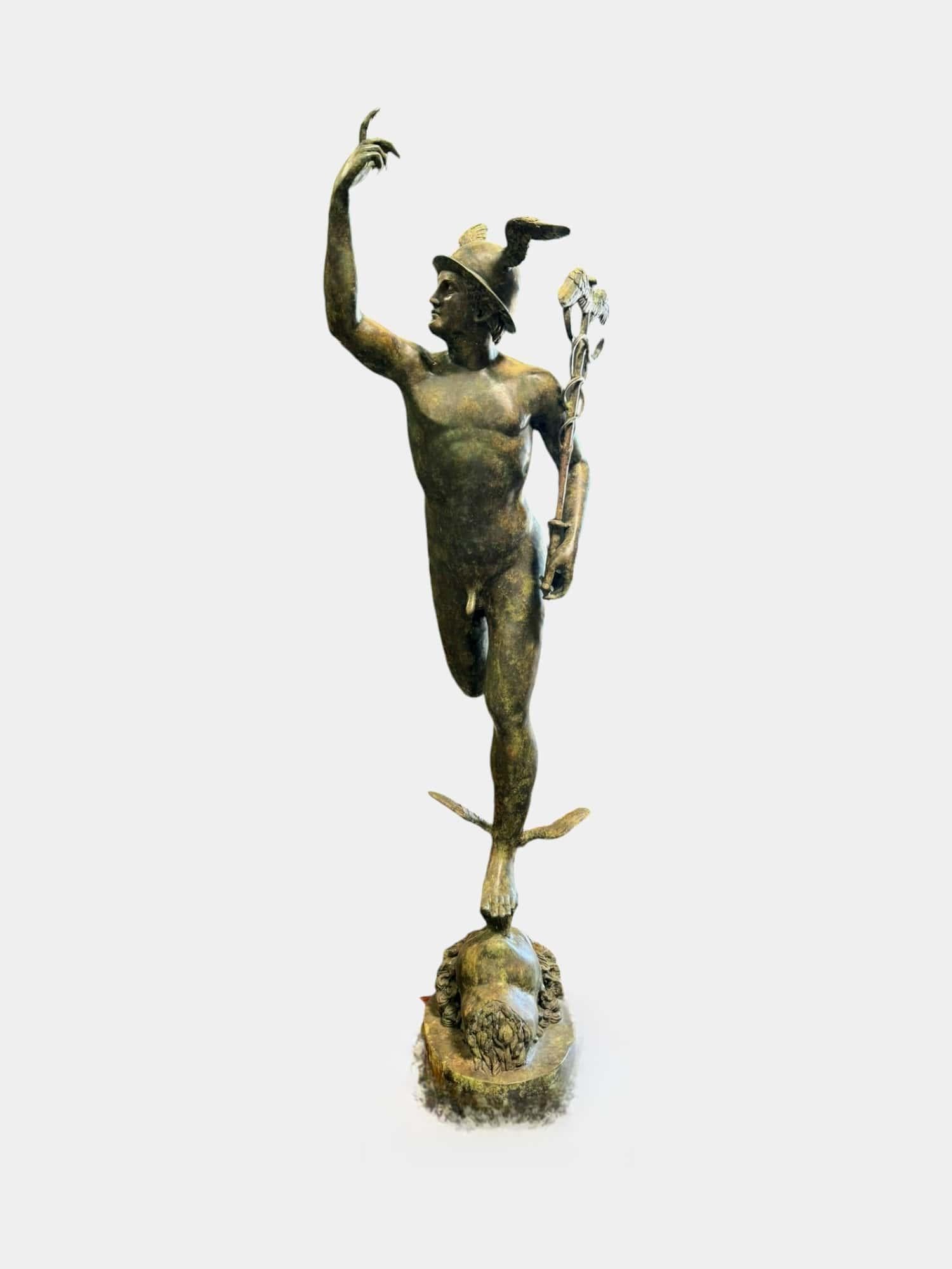 Large Sculpture of Mercury - 190 cm - Roman Style in vendita 9