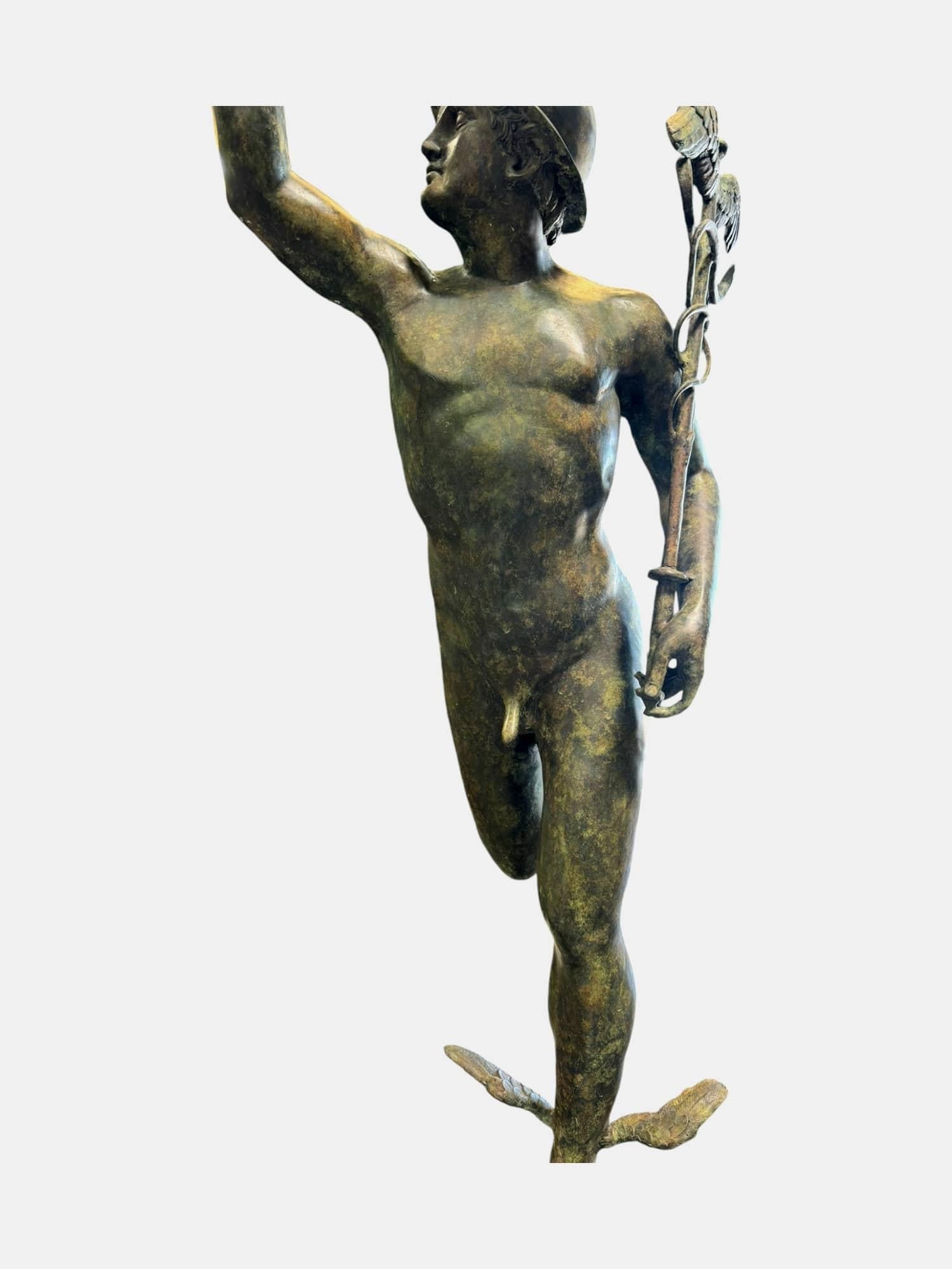 Large Sculpture of Mercury - 190 cm - Roman Style in vendita 10