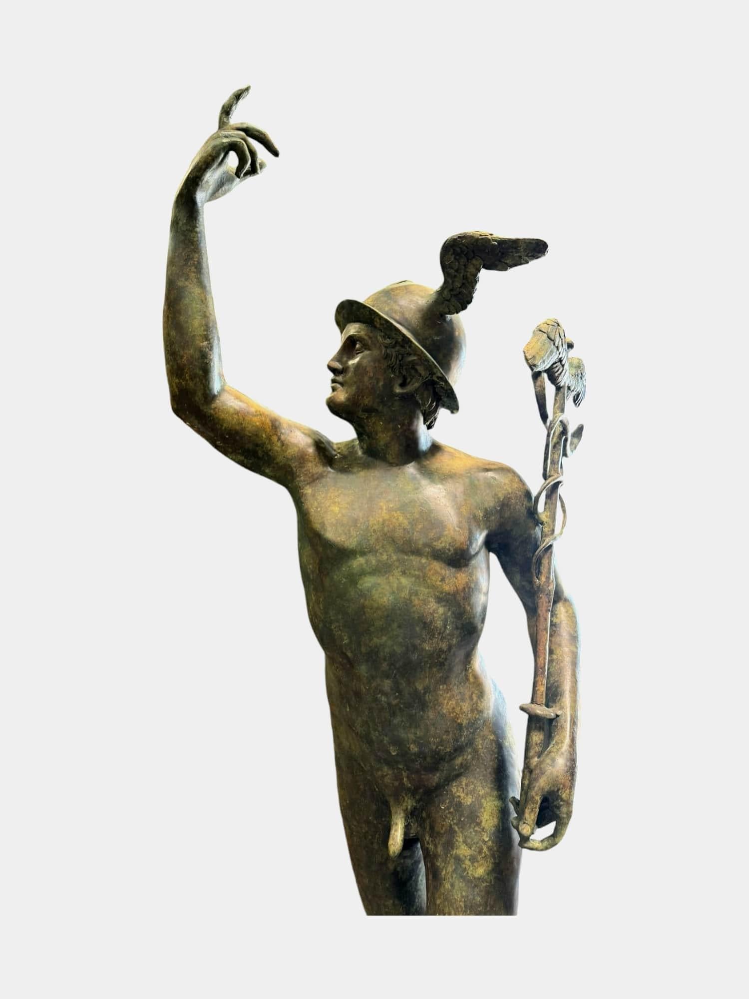 Large Sculpture of Mercury - 190 cm - Roman Style in vendita 12