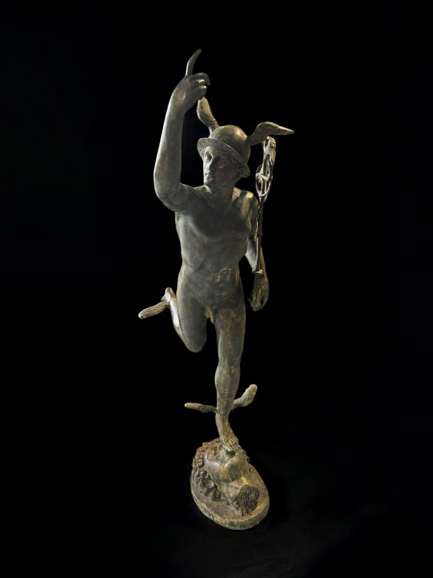Large Sculpture of Mercury - 190 cm - Roman Style in vendita 2