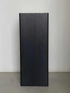 Large Sculpure Pedestal in Burned Metal by Spinzi, Industrial Chic