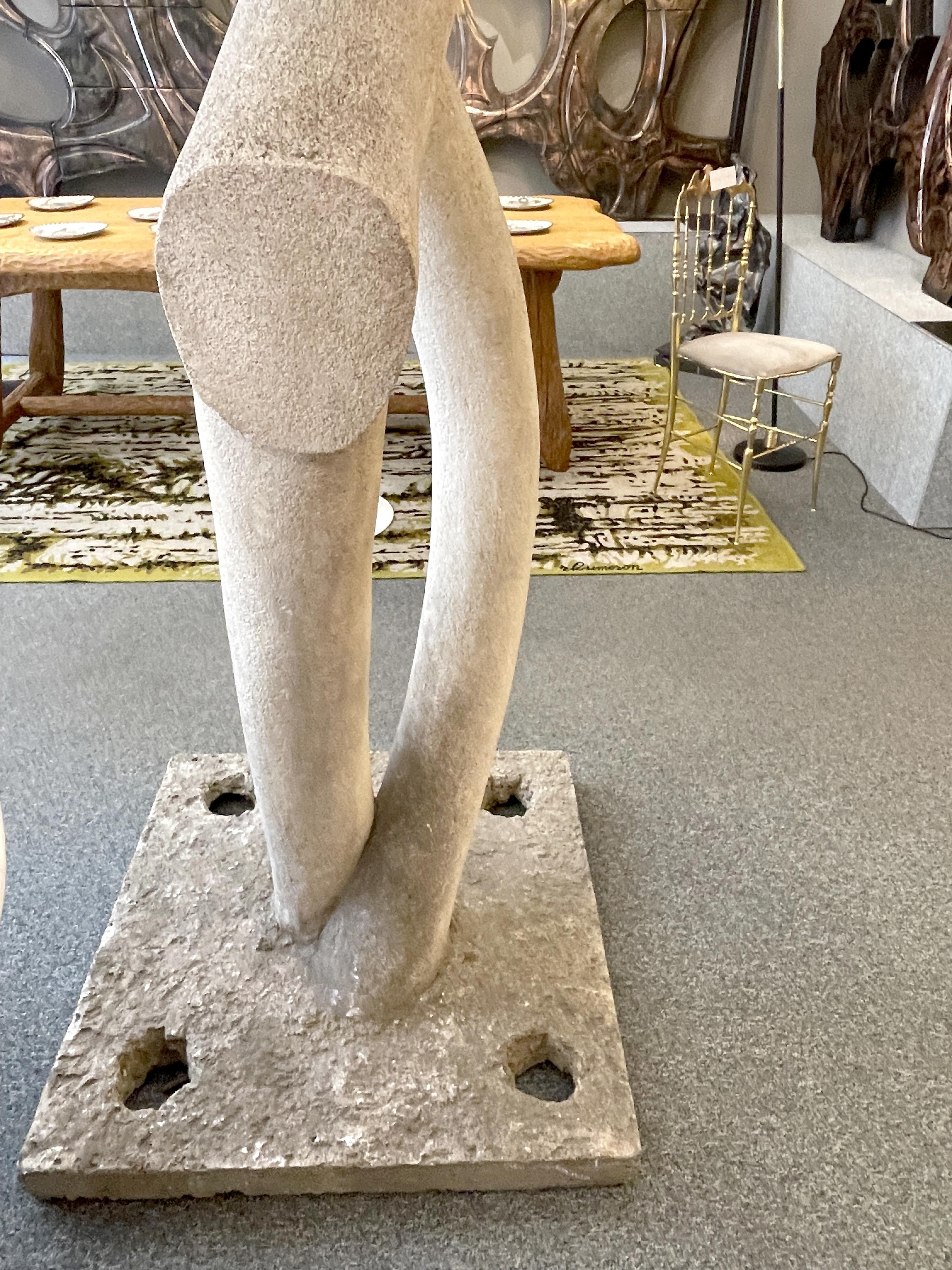 Late 20th Century Large Scupture in Cement by Juan Palau, France, circa 1975 For Sale