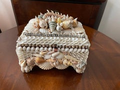 Large Sea Shell Encrusted Redmile Style Jewelry Treasure Box