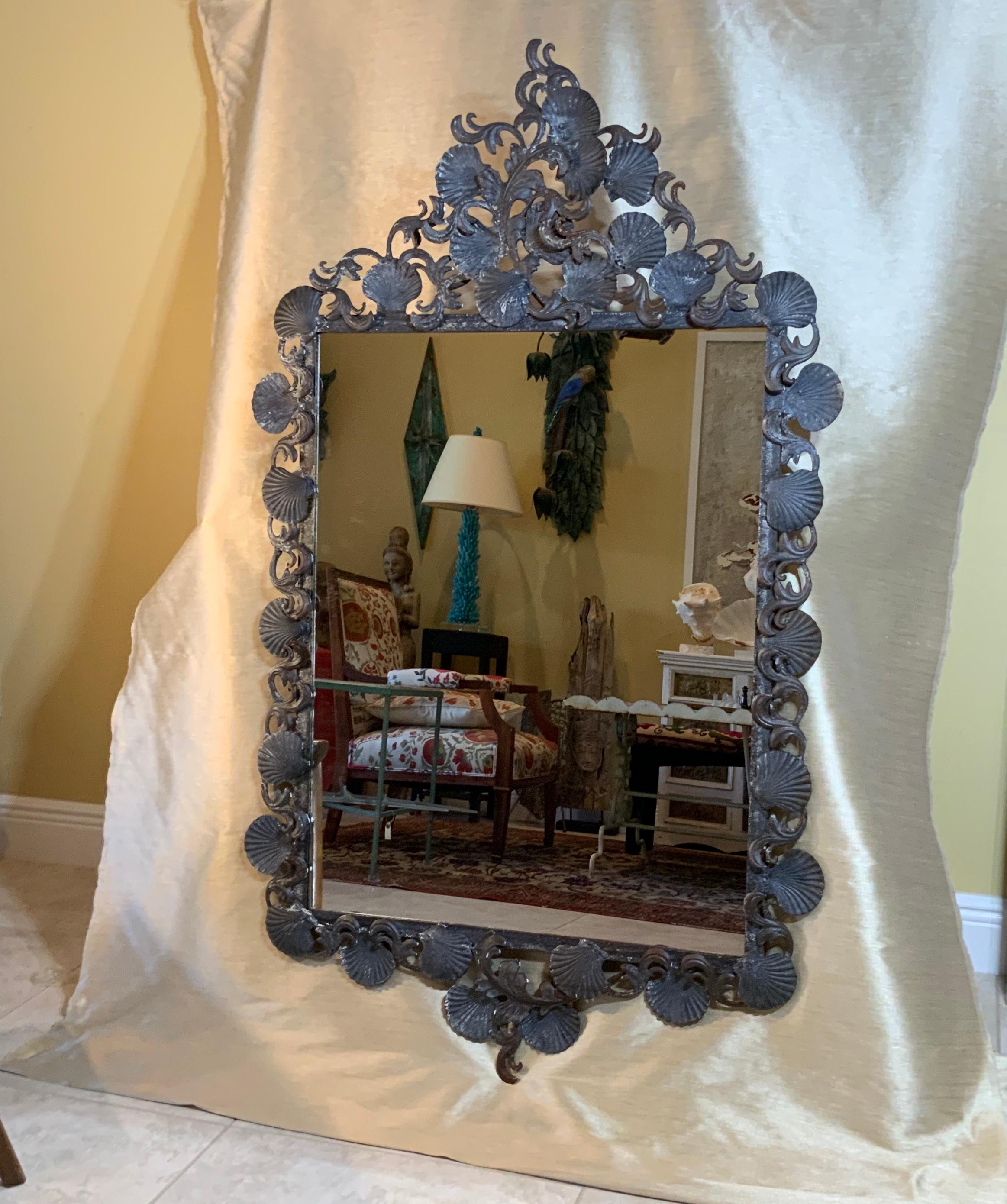 Large Sea Shell Iron Mirror 6