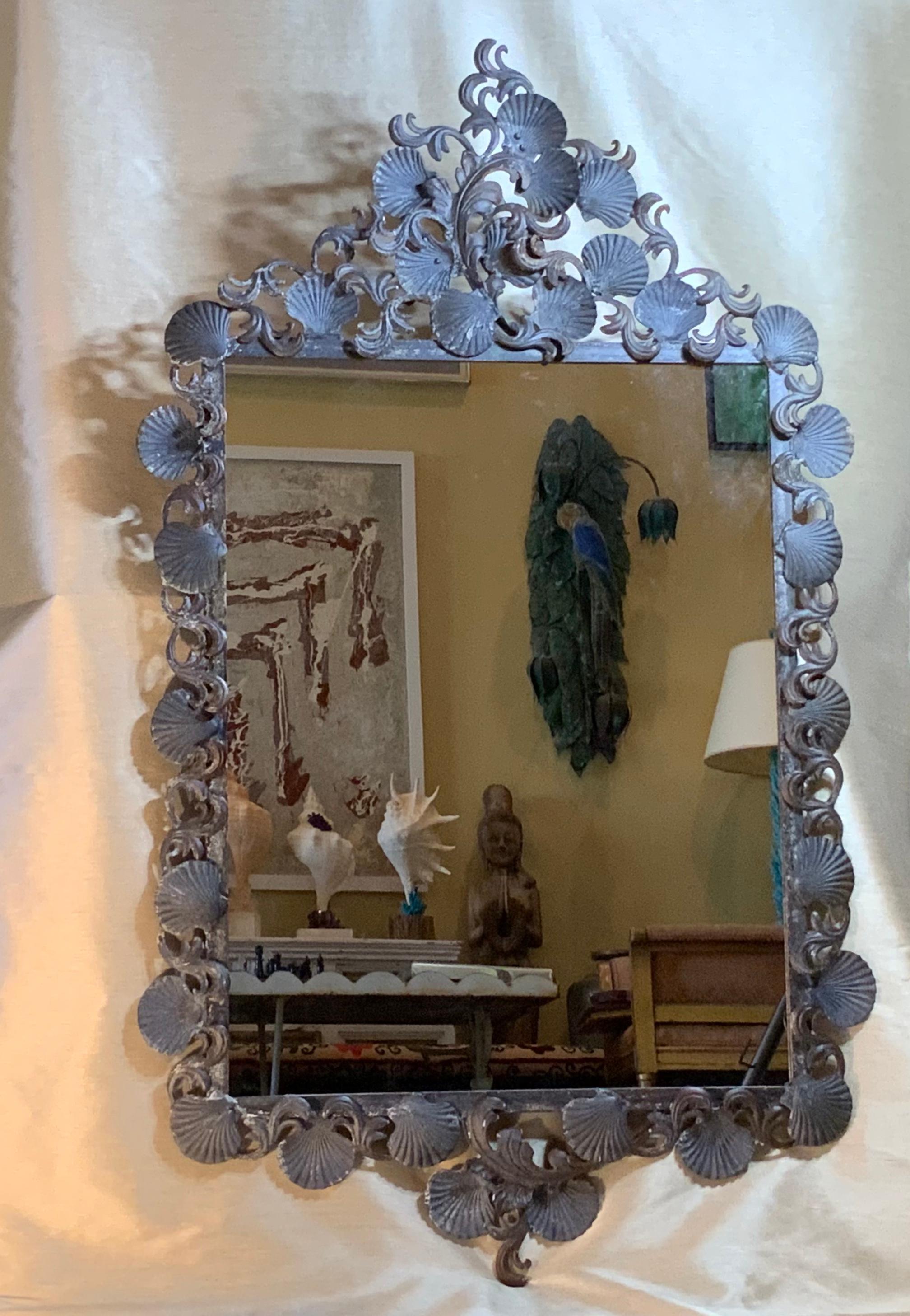 vintage seashell mirror