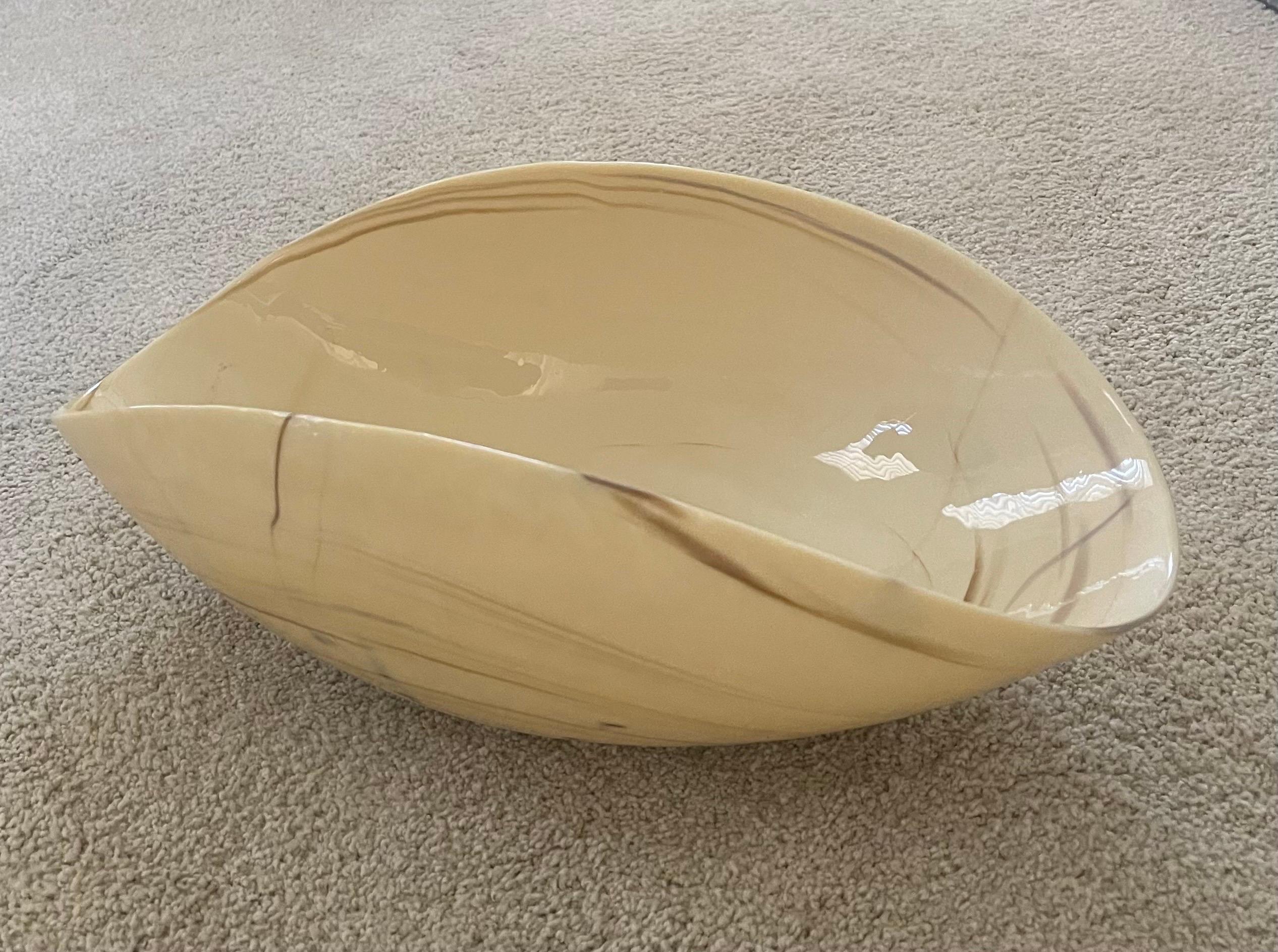 murano glass seashell bowl