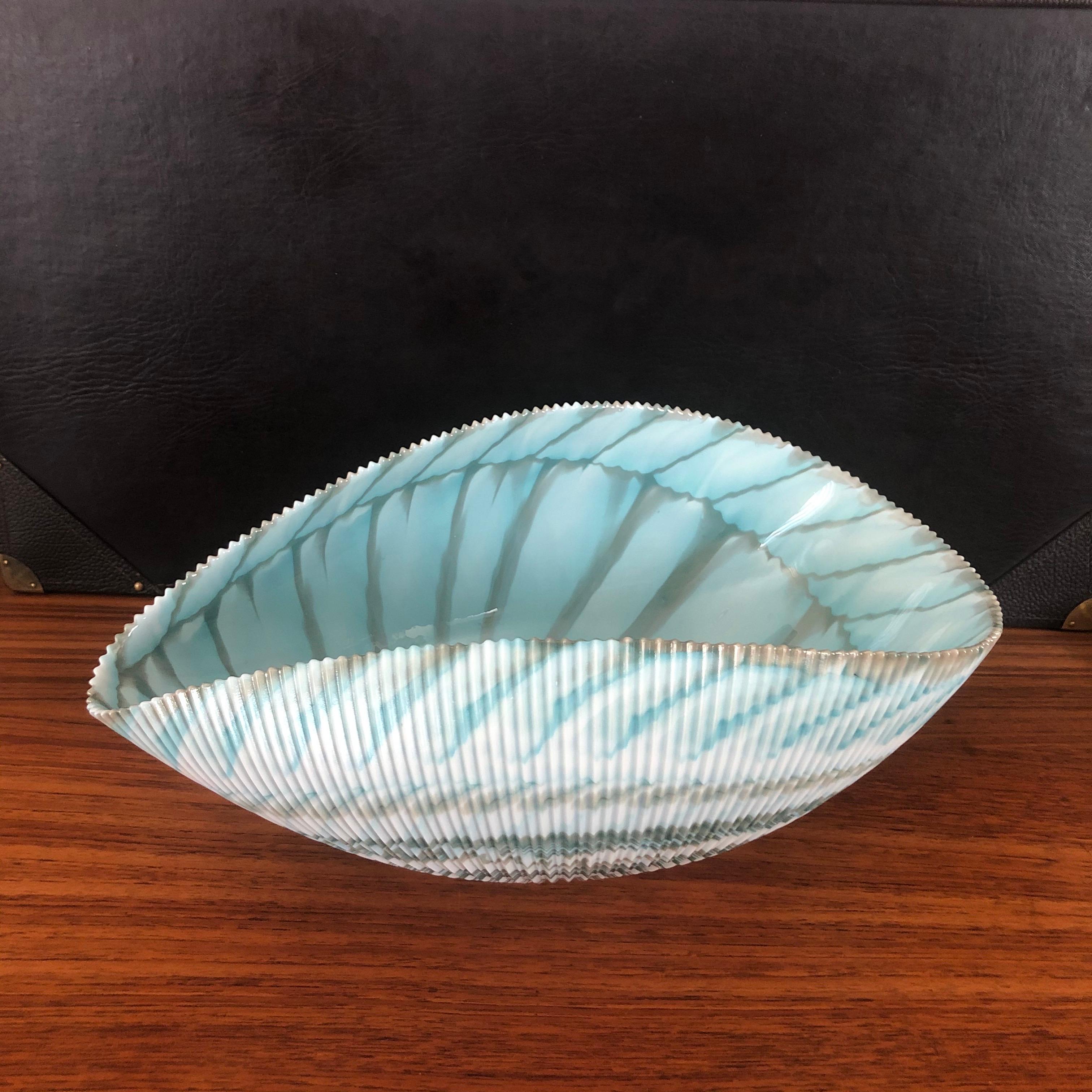 murano glass seashell bowl