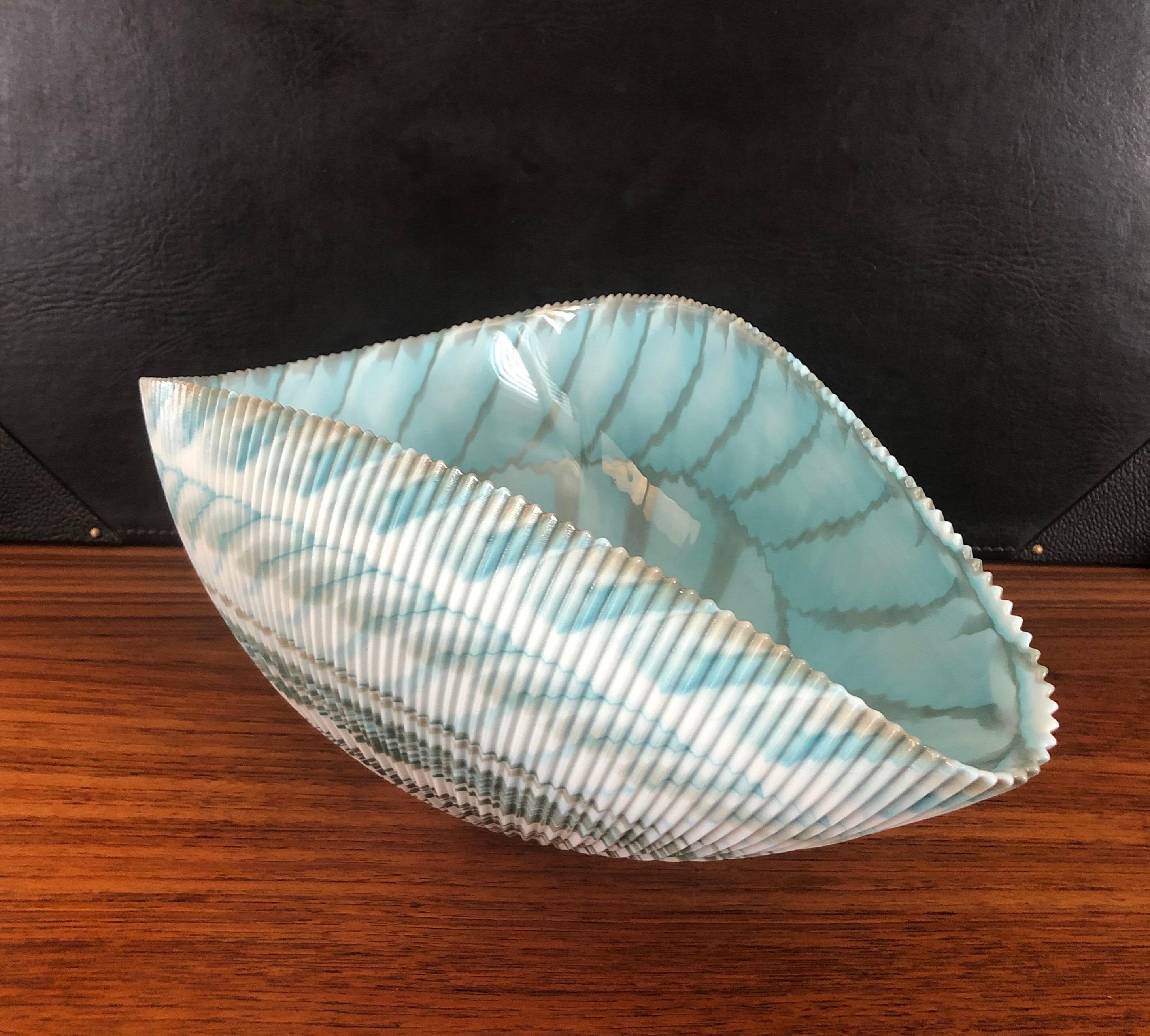 Large Seashell Shaped Centerpiece Bowl By Yalos For Murano Glass At 1stdibs Large Seashell