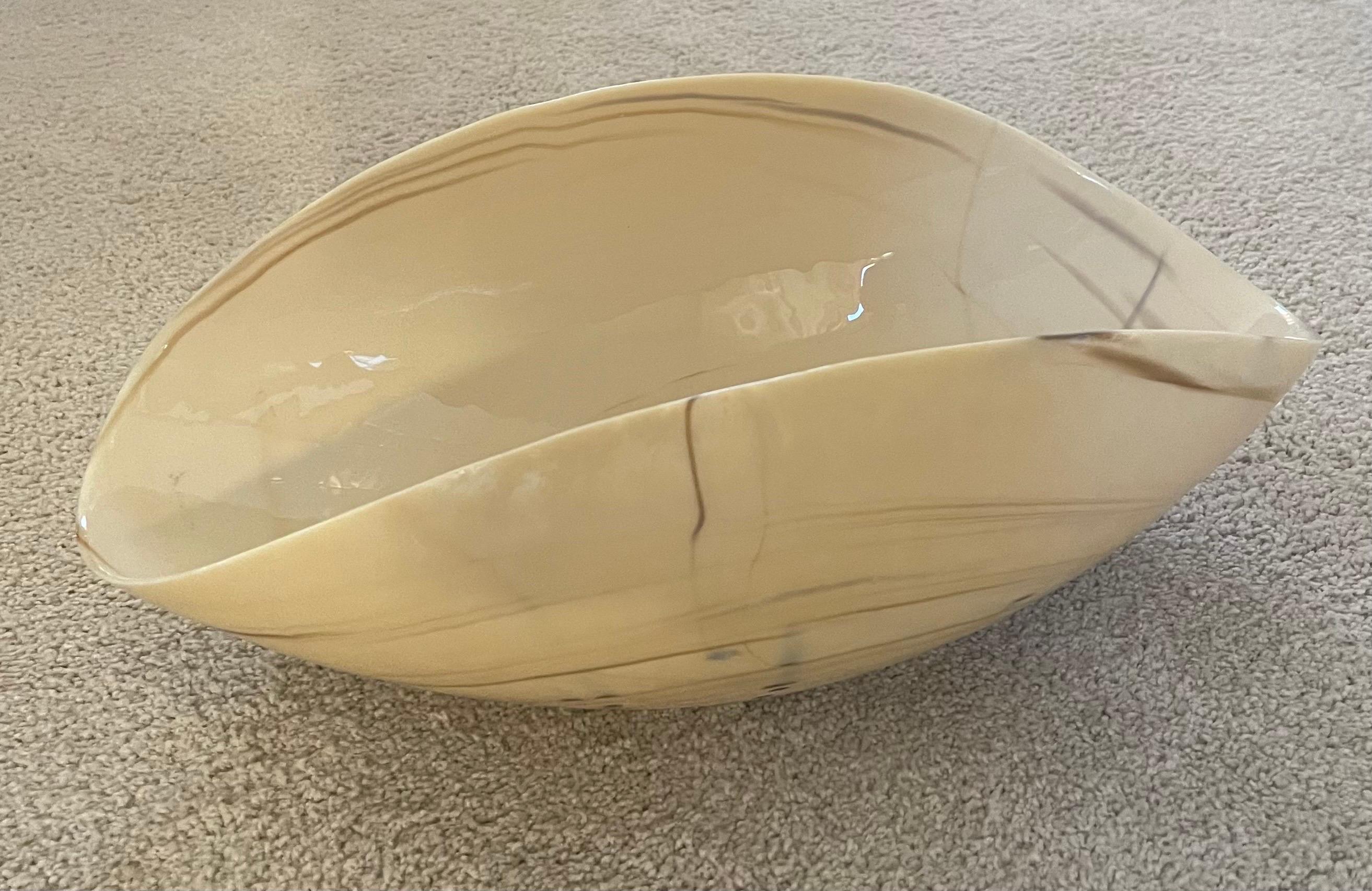 Grand bol de centre de table en forme de « coquillage » de Yalos pour Murano Glass en vente 1