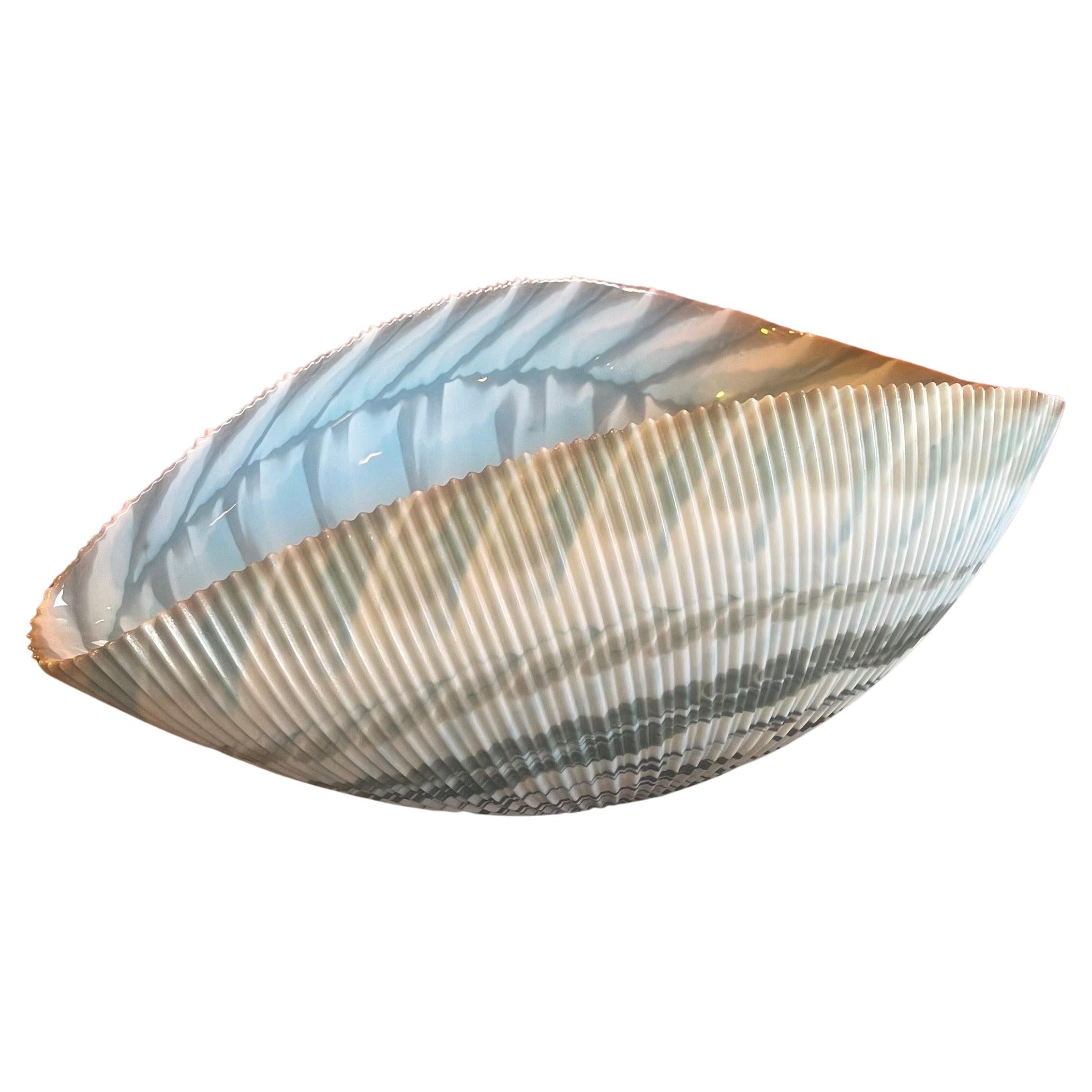 Large "Seashell" Shaped Centerpiece Bowl by Yalos for Murano Glass