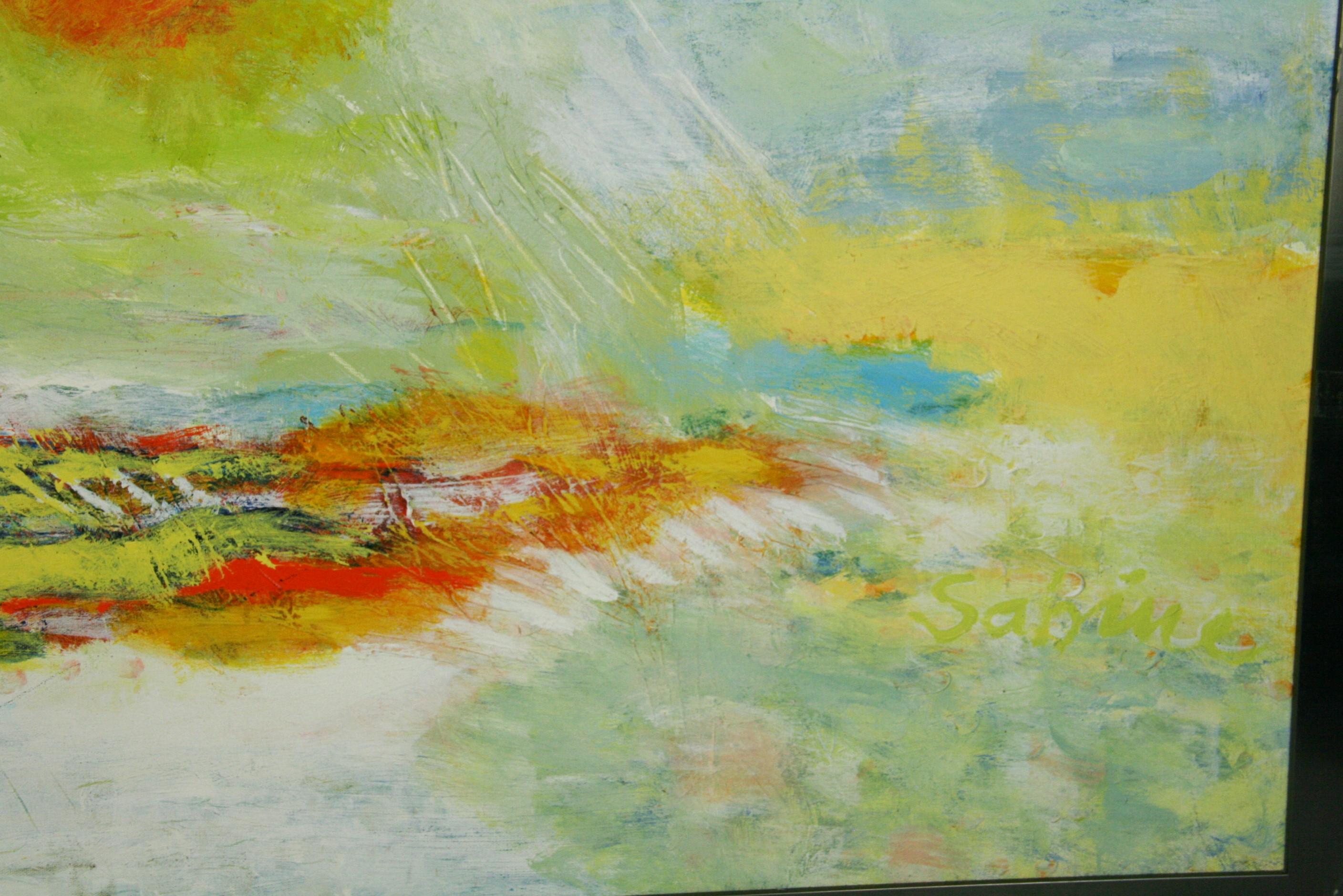 Large Seaside Dunes Abstract Acrylic Painting by Sabina, 2003 1
