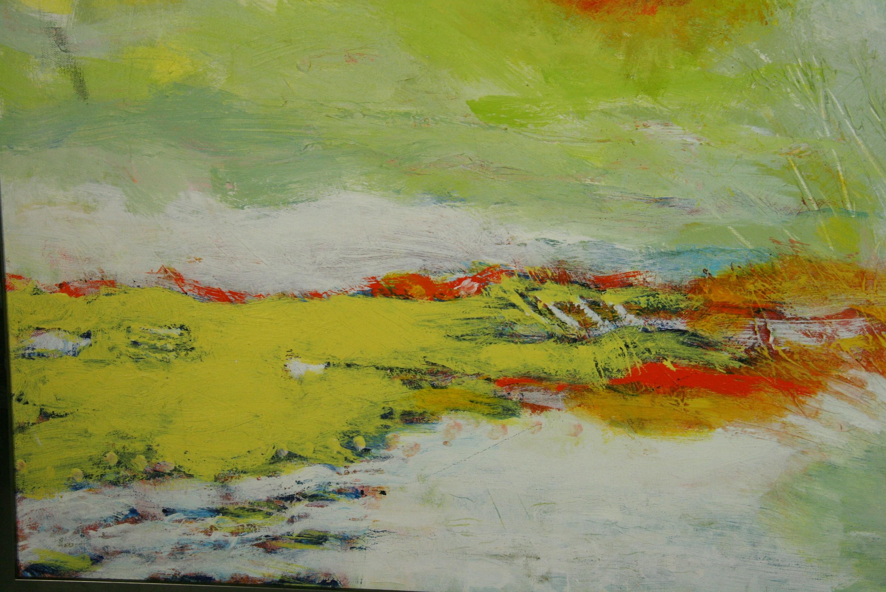 Large Seaside Dunes Abstract Acrylic Painting by Sabina, 2003 2