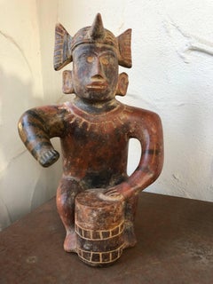 Large Seated Shaman Colima Figure 200 BC