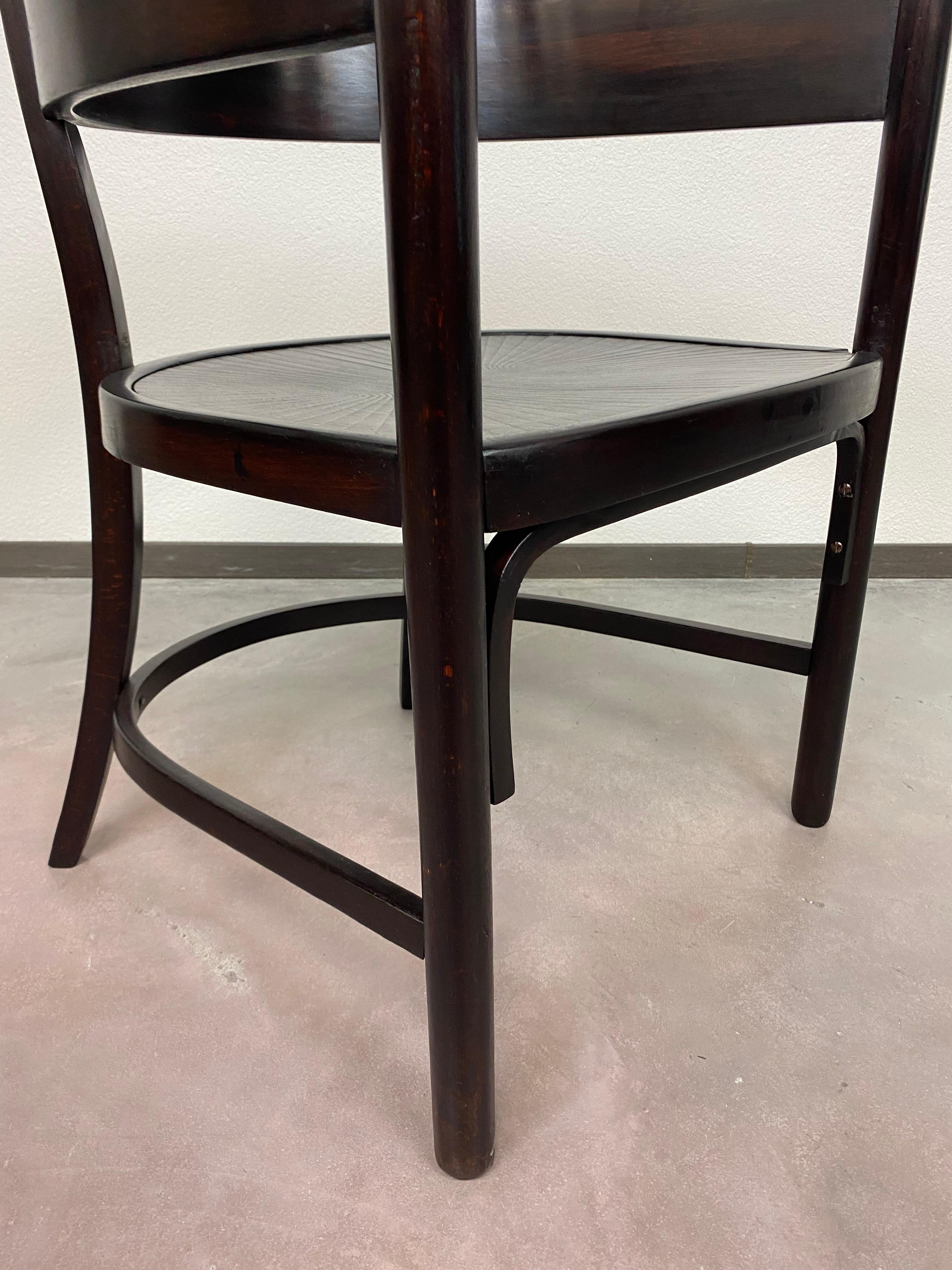 Bentwood Large Secession Armchair by Josef Hoffmann for Thonet For Sale
