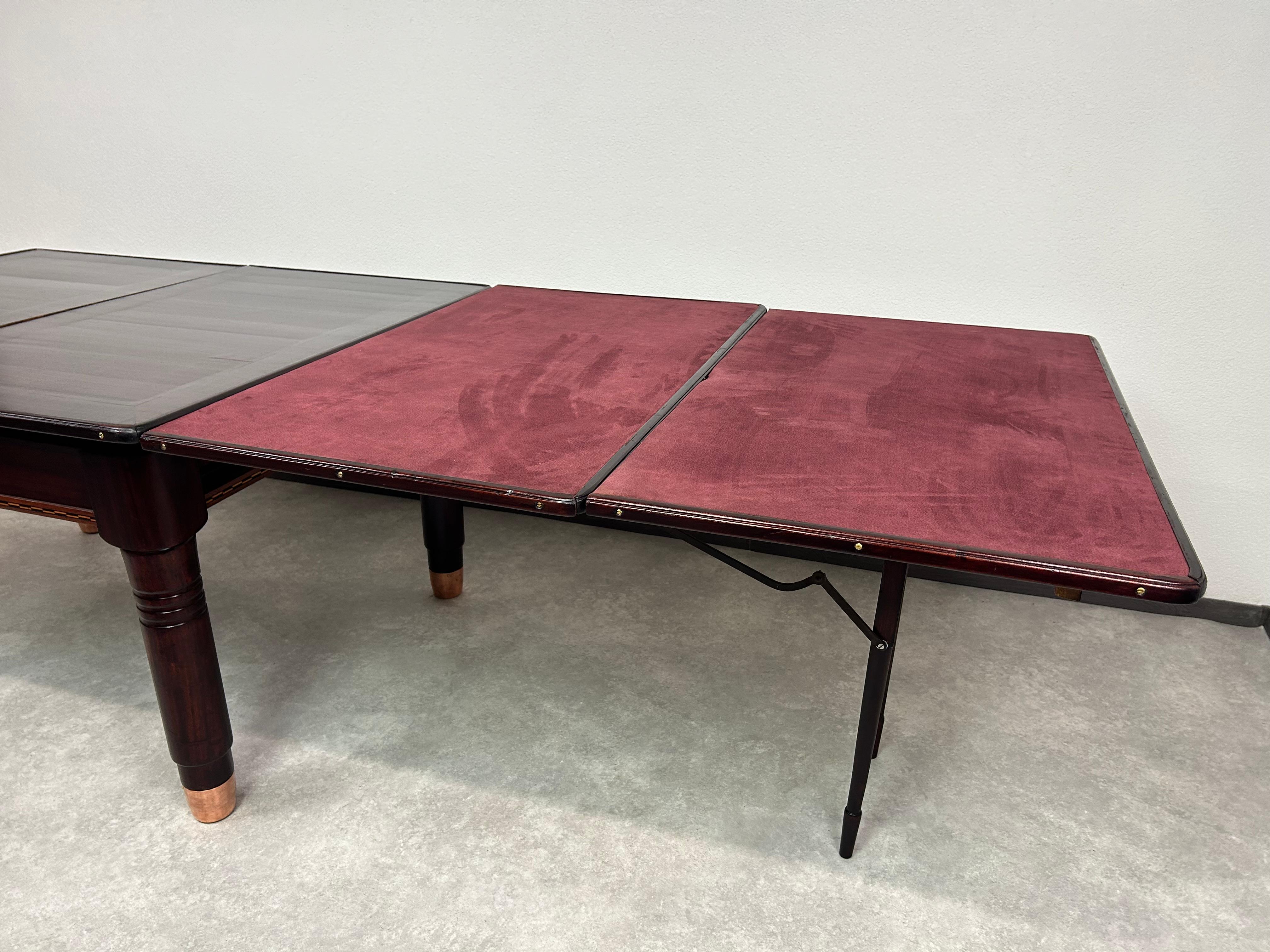 Large secession dining table by Karoly Lingel Budapest For Sale 4