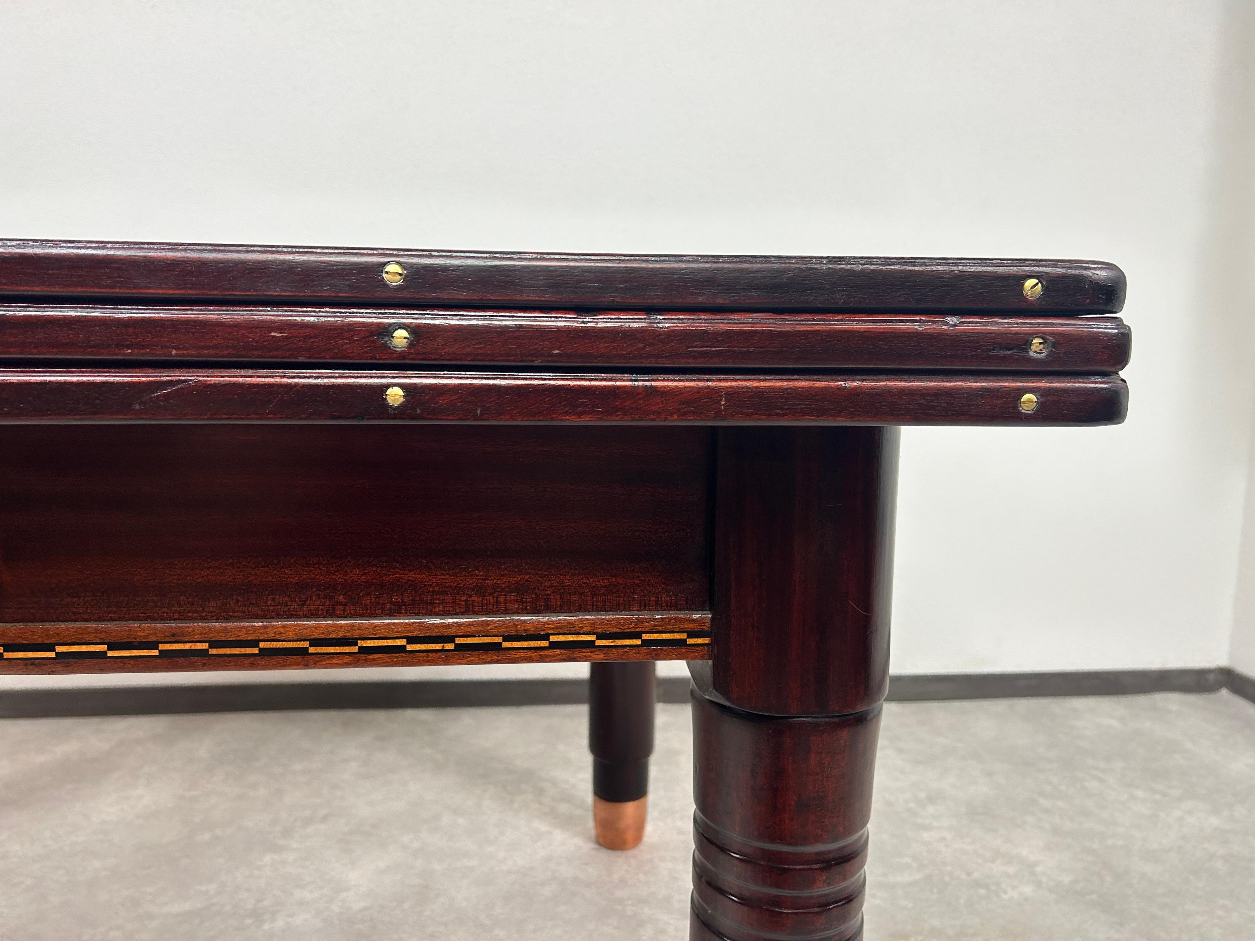 Copper Large secession dining table by Karoly Lingel Budapest For Sale