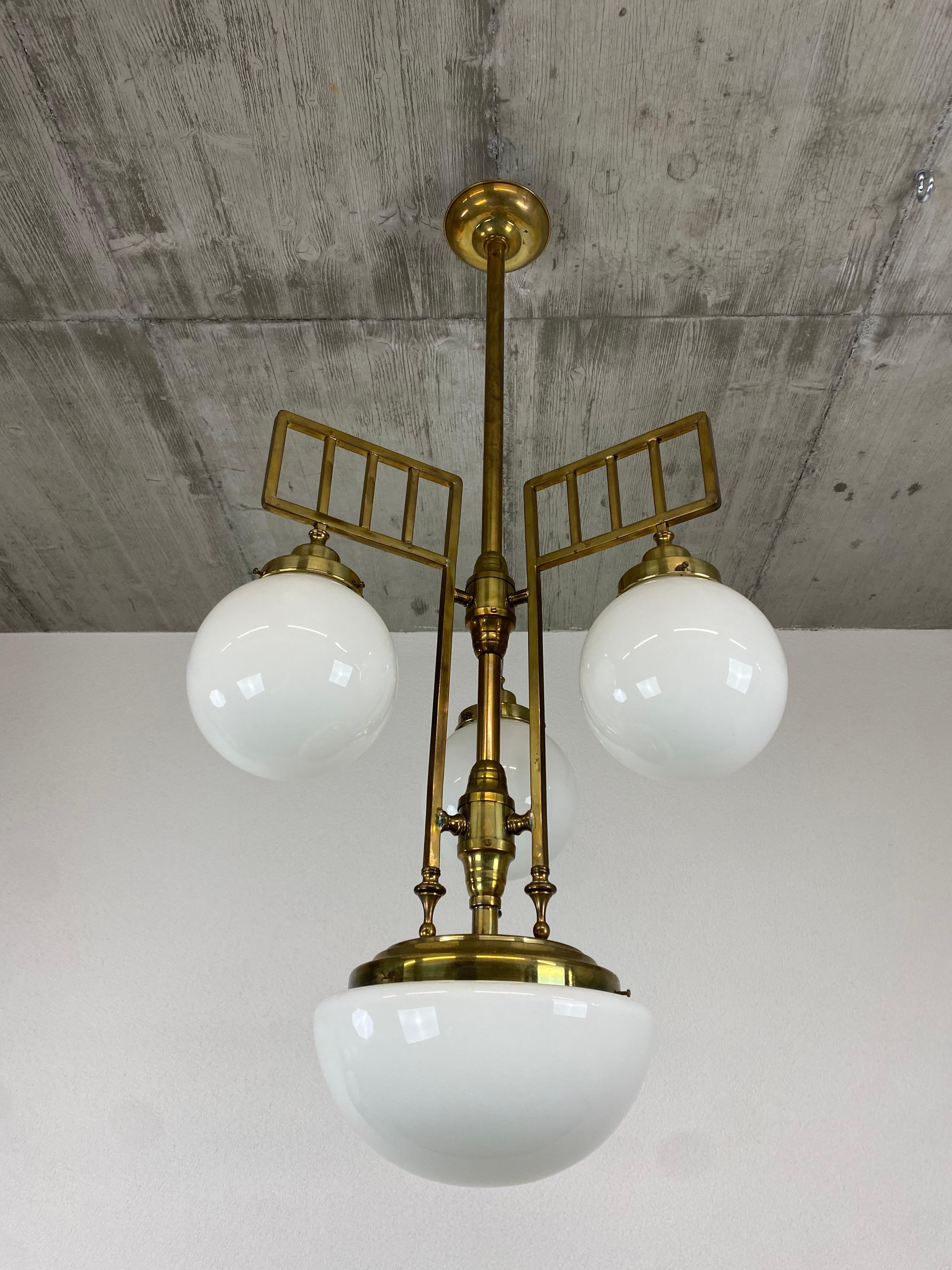 Large secession hanging lamp in excellent original condition.