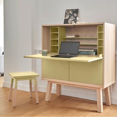 Yellow large French Secretaire, design Eric Gizard in Paris