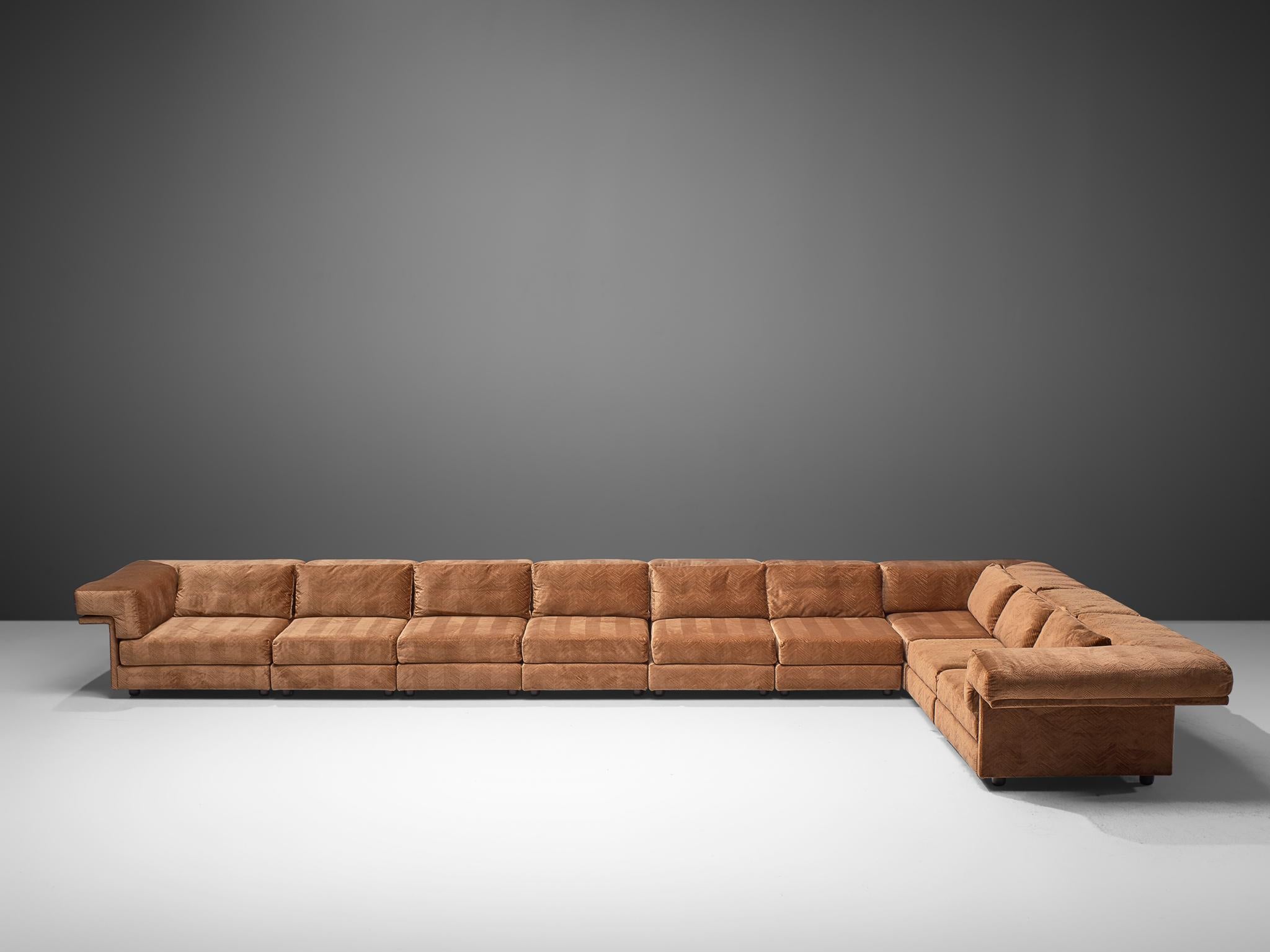 camel color sectional couch
