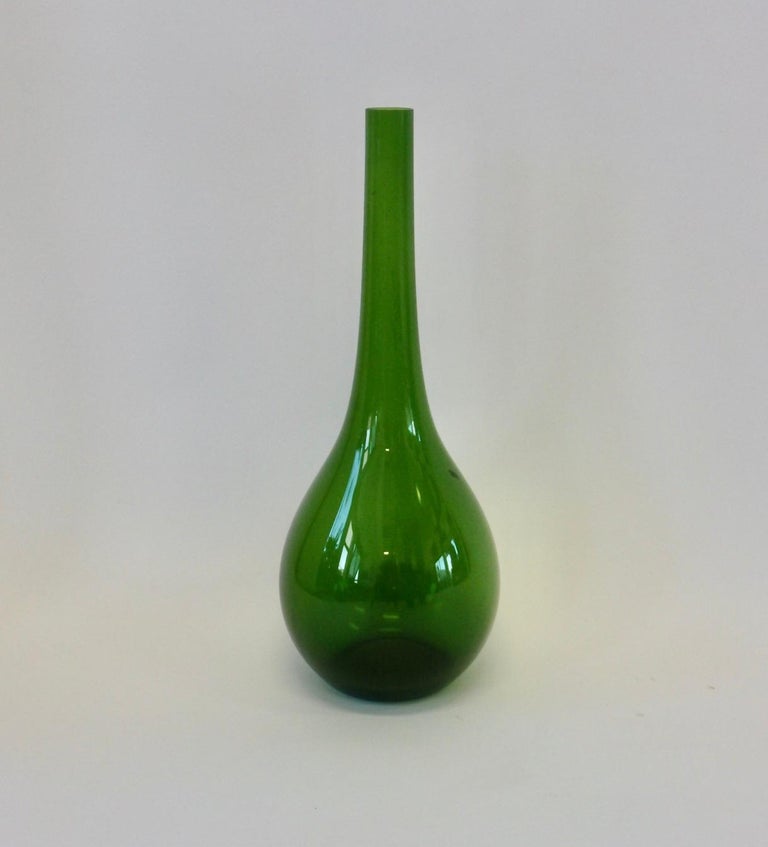 Large Seda Swedish Glass Green Bottle Vase at 1stDibs | sweden seda vase,  large green glass bottle vase, swedish vase