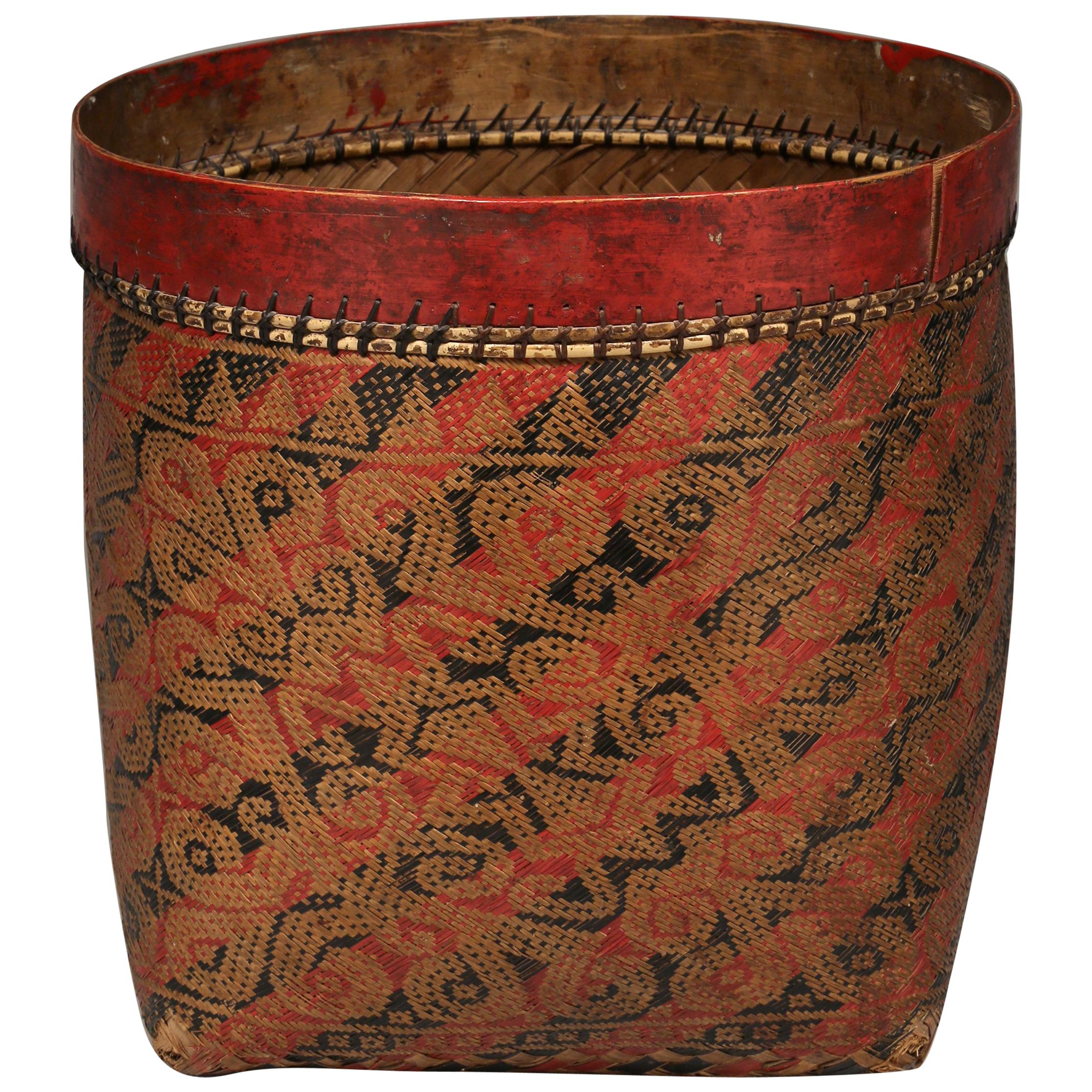 Large Dowry Basket from Iban Dayak, Sarawak, Early 20th Century For Sale at  1stDibs
